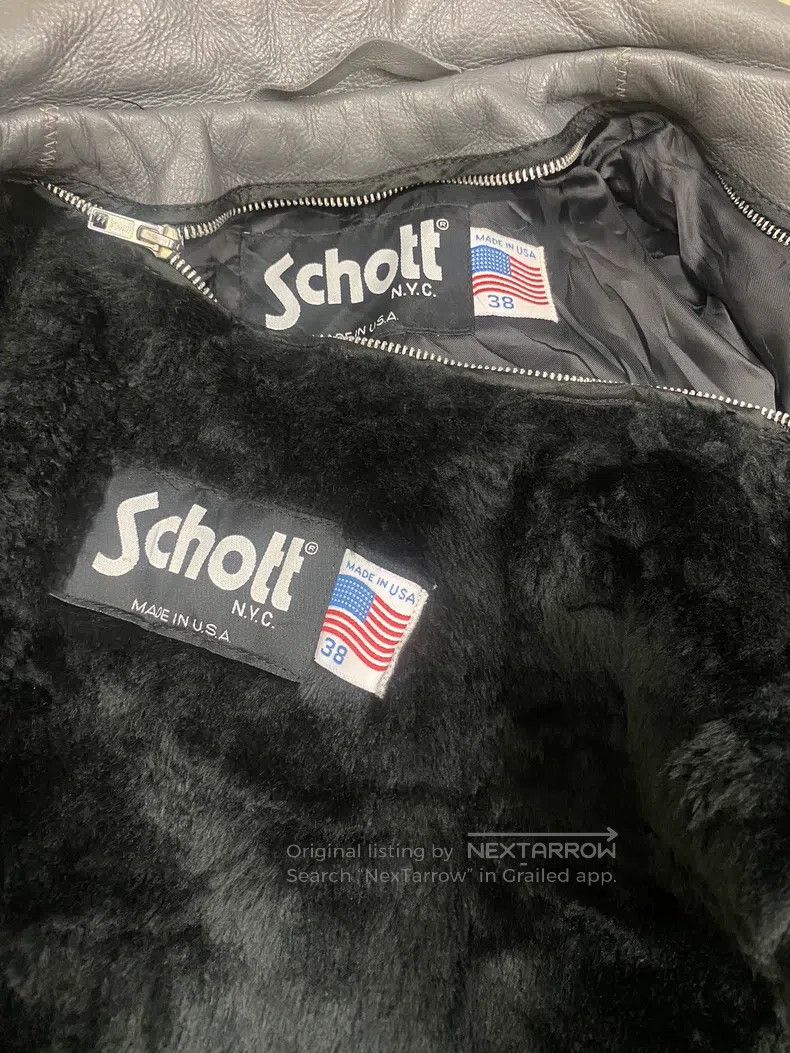 Schott Schott 643 Classic Straight Lapel Leather Jacket Size US XS / EU 42 / 0 - 5 Thumbnail