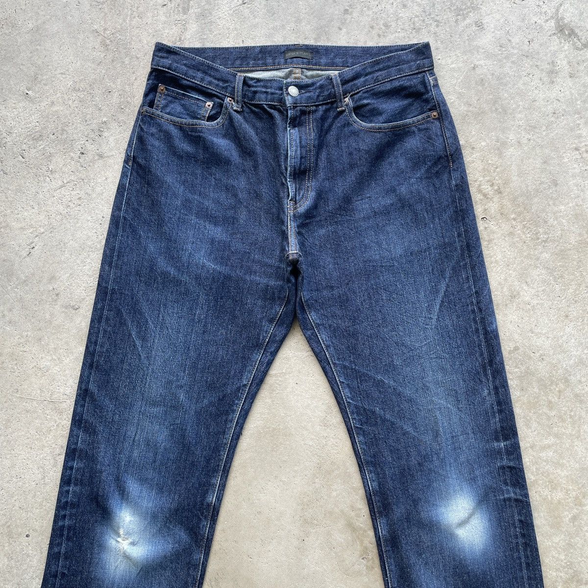 Japanese Brand Vintage Japanese Brand Dark Blue Selvedge Denim Pants Jeans Size US 32 / EU 48 - 3 Thumbnail