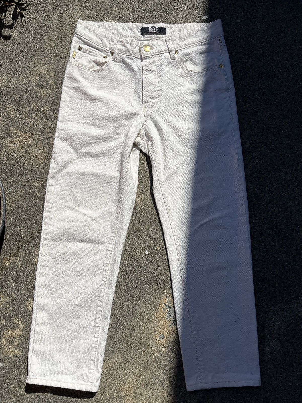 Raf by Raf Simons White RAF by Raf Simons Denim Size US 28 / EU 44 - 1 Thumbnail