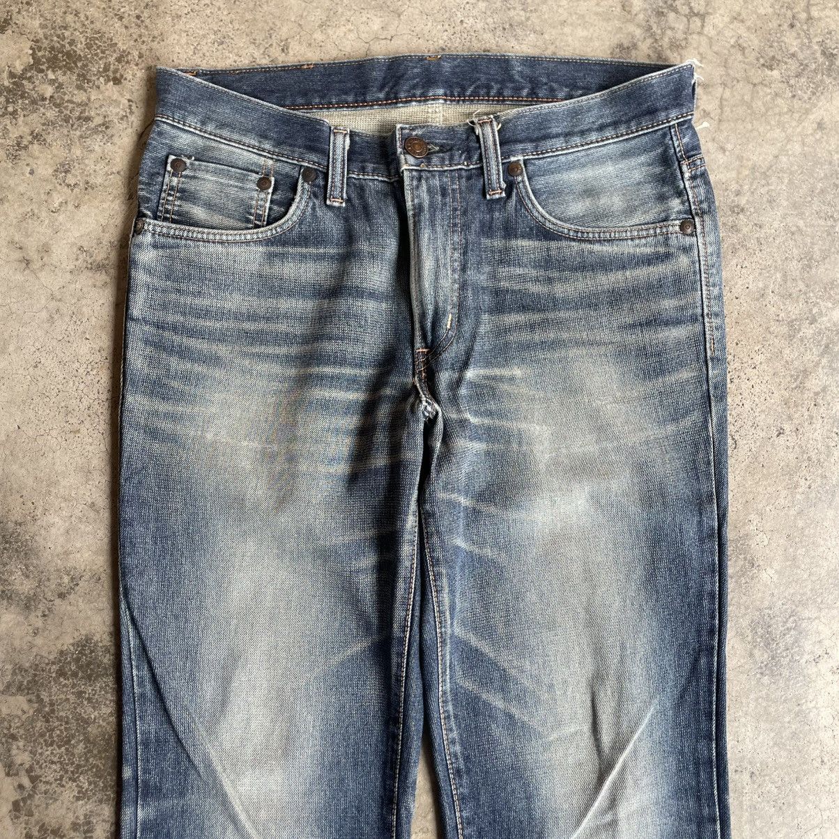 Edwin 🔥Vintage Edwin Zylon EZ503 Stoned Washed Denim Jeans Size US 35 - 2 Thumbnail
