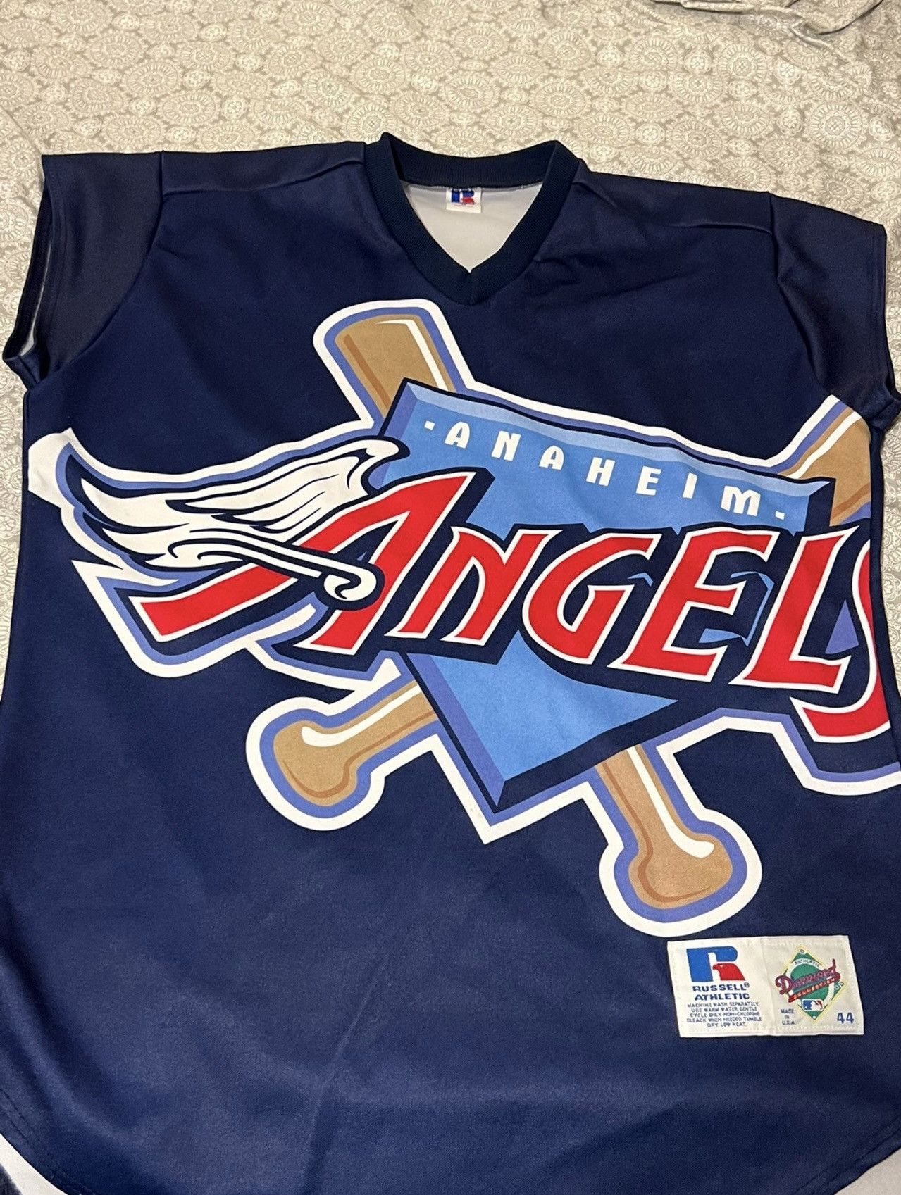 Anaheim Angels MLB Vintage Russell Athletic Jersey Shirt Mens shops XL