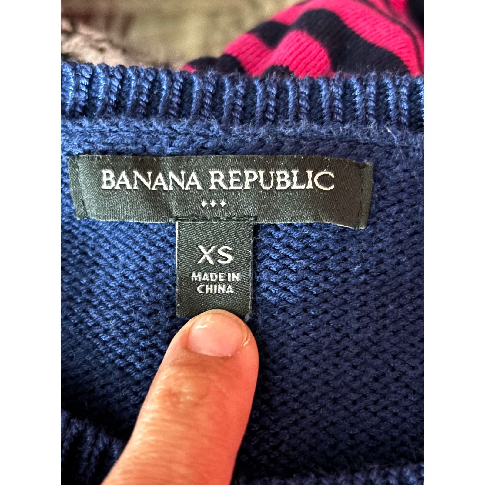 Banana Republic Banana Republic Women's Mixed-Stitch Crew Sweater XS Blue Size XS / US 0-2 / IT 36-38 - 3 Thumbnail