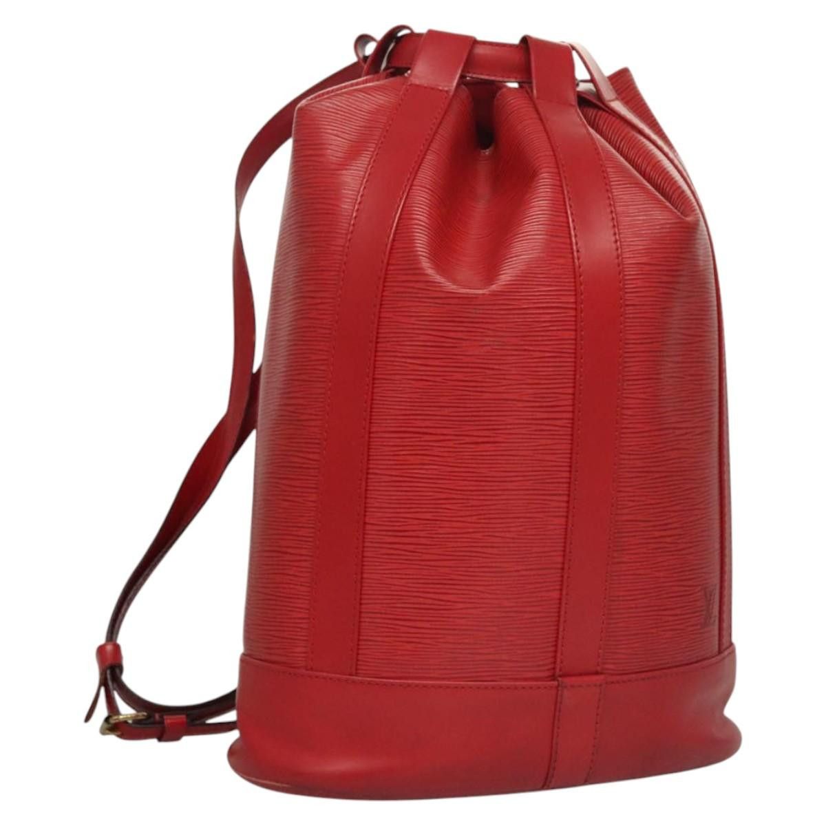 Louis Vuitton Epi Randonnee Gm Shoulder Bag Red M43087 Lv Auth 117730, Women's
