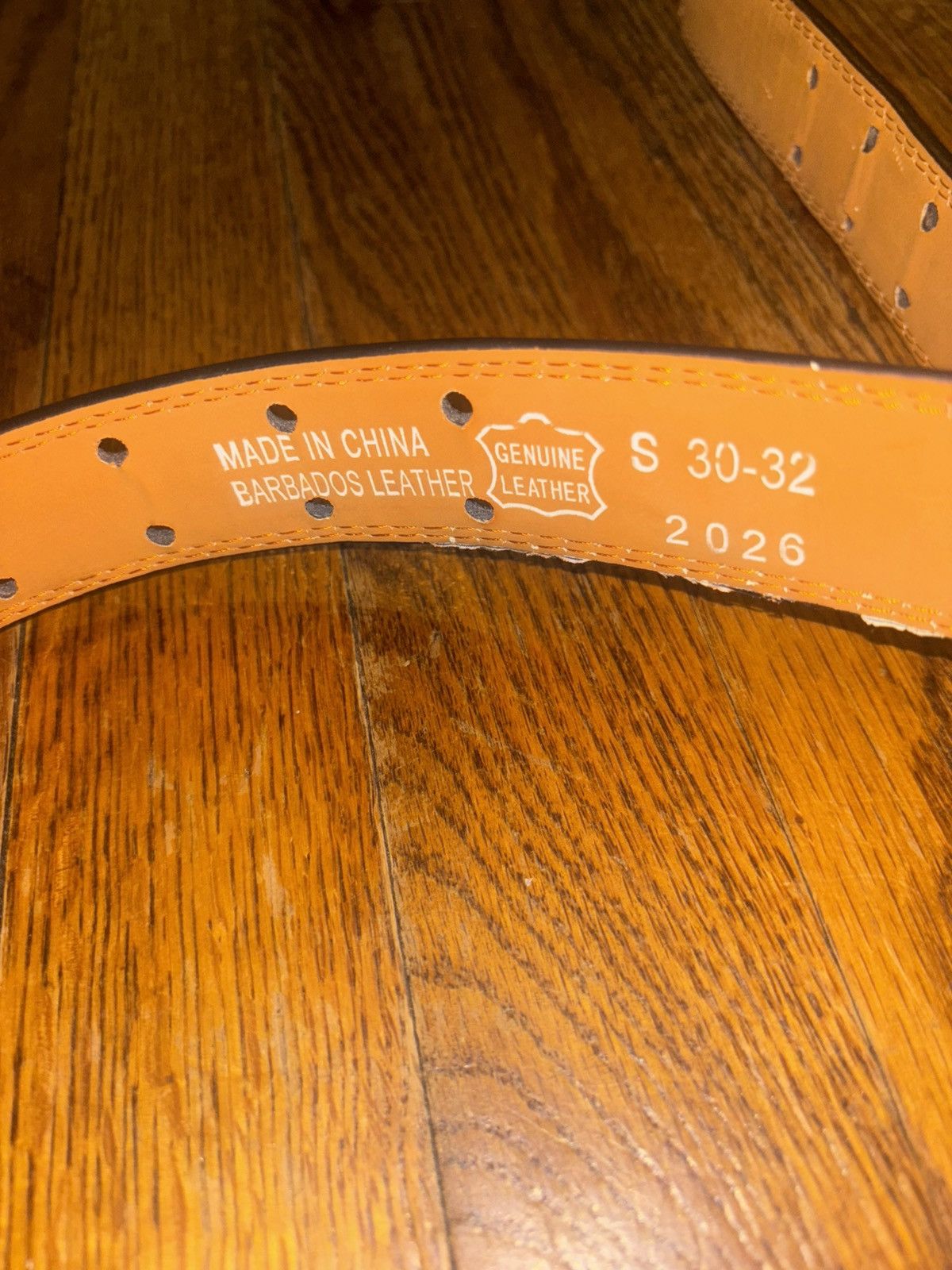 Other Double hole leather belt Size 32 - 2 Thumbnail