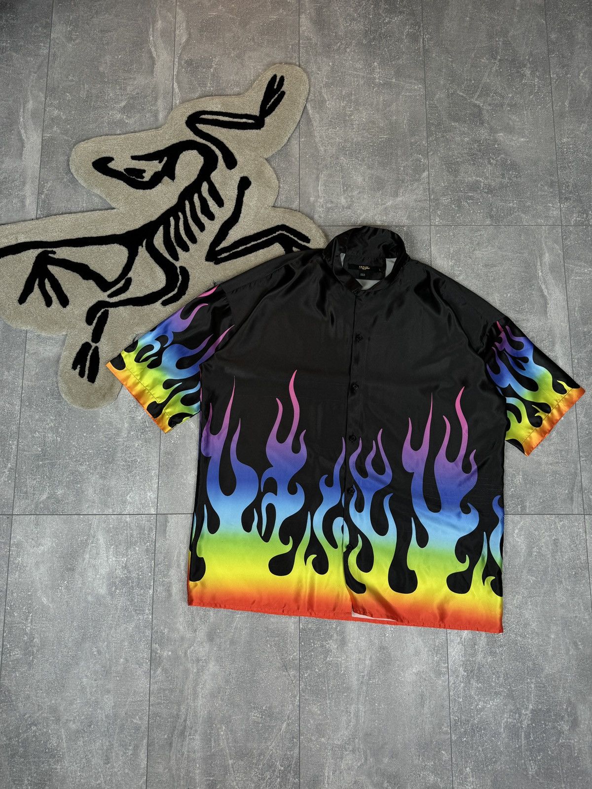 Jaded London × Japanese Brand Mens Vintage Jaded London shirts button up Hawaiian fire Size US L / EU 52-54 / 3 - 1 Thumbnail
