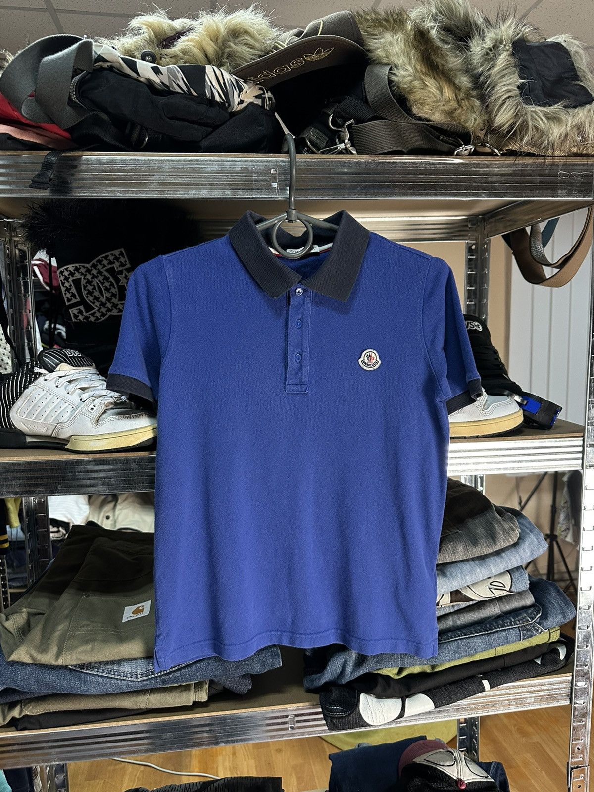 Moncler Polo Moncler Blue 12/152 Size US XXS / EU 40 - 1 Thumbnail