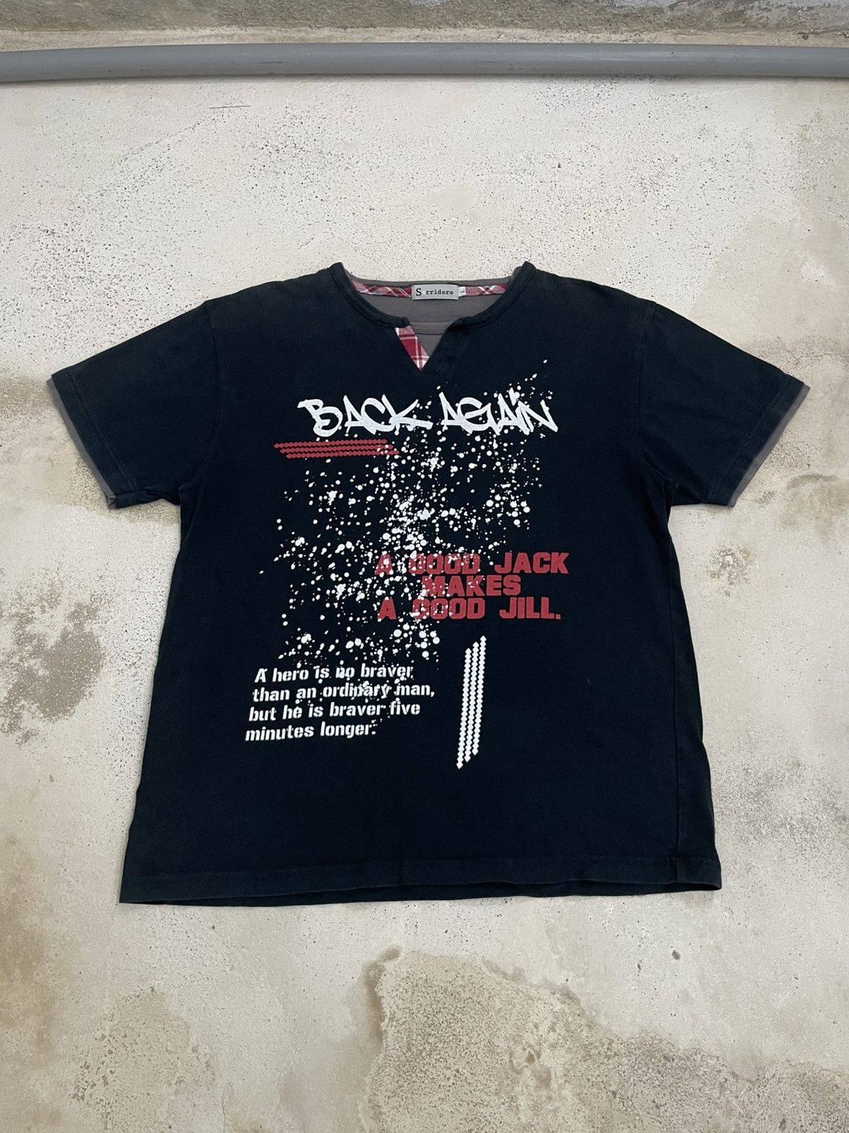 14th Addiction × 20471120 × KMRii Sorridiere Sunfaded Back Again Jill Poem Life Religion Y2K Size US L / EU 52-54 / 3 - 2 Thumbnail