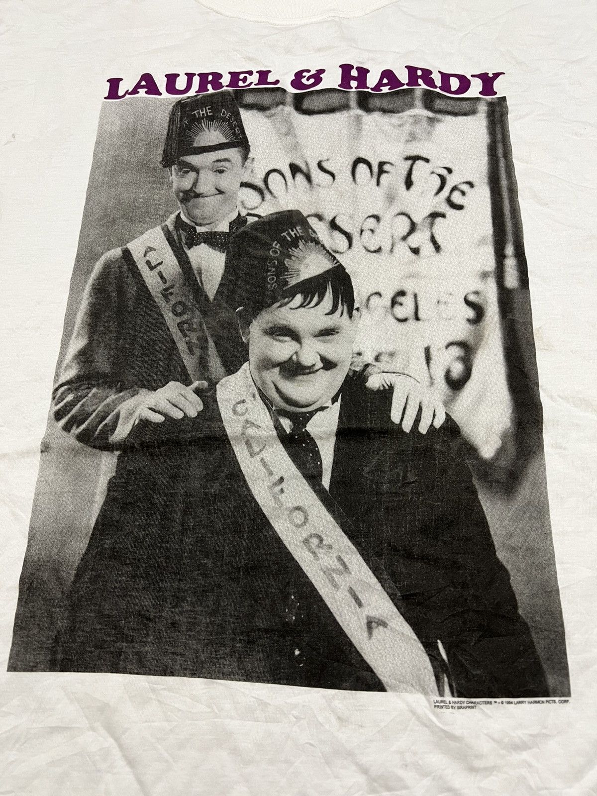 Vintage Vintage legendary comedy duo Laurel & Hardy Tee Size US XL / EU 56 / 4 - 2 Thumbnail
