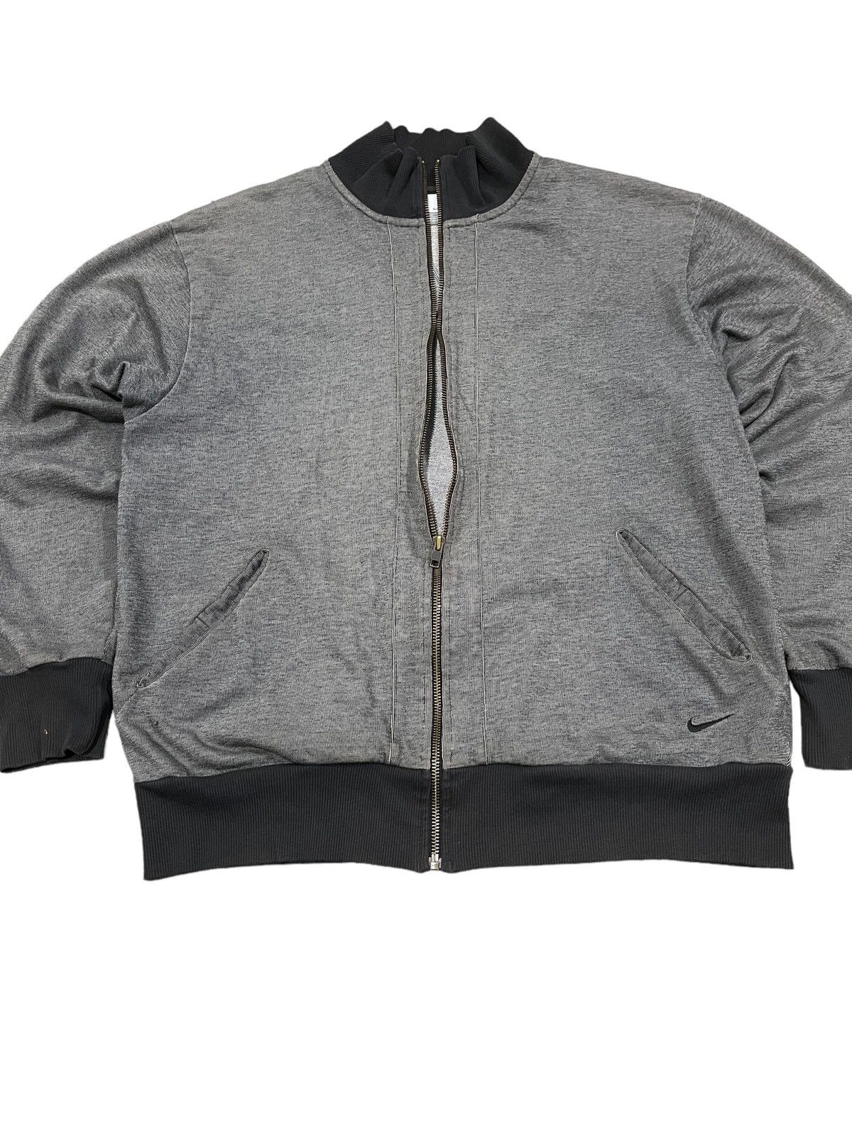 Nike × Vintage Vintage Nike Spellout Logo Zipper Bomber Jacket Size US L / EU 52-54 / 3 - 12 Thumbnail
