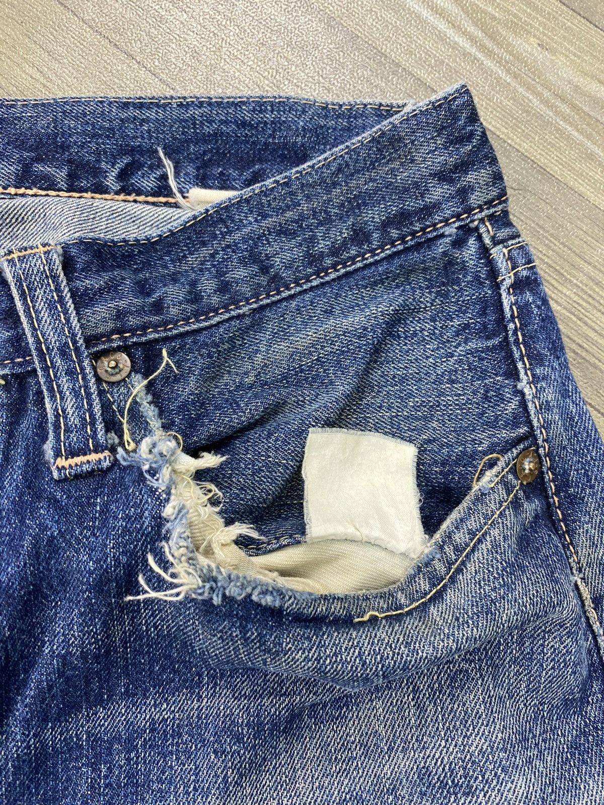 Sugar Cane 🇯🇵Vintage Sugar Cane 1947 Distressed Faded Selvedge Denim Size US 29 - 11 Thumbnail