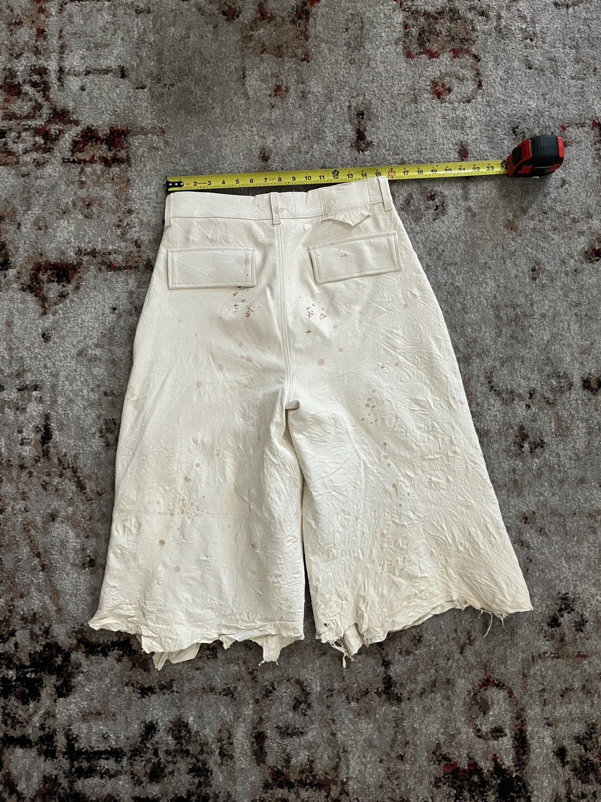 K-Two Studios White Lambskin Shorts / Jorts - k-two studios Size US 32 / EU 48 - 2 Thumbnail