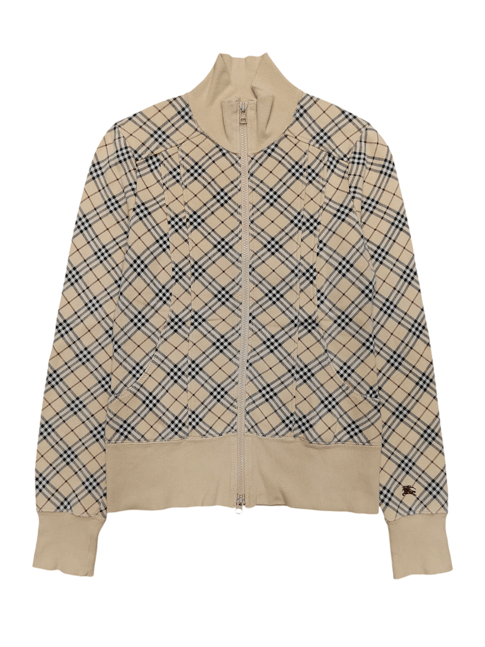 Burberry DOPE🔥Vtg Burberry Blue Label Nova Check Sweater Size M / US 6-8 / IT 42-44 - 1 Thumbnail