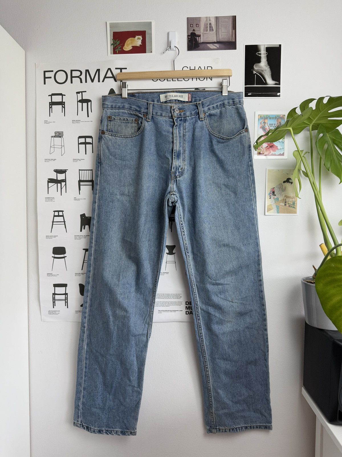 Levi's × Vintage Vintage Levi’s 505 wide leg babyblue denim jeans pants 34x32 Size US 34 / EU 50 - 2 Thumbnail