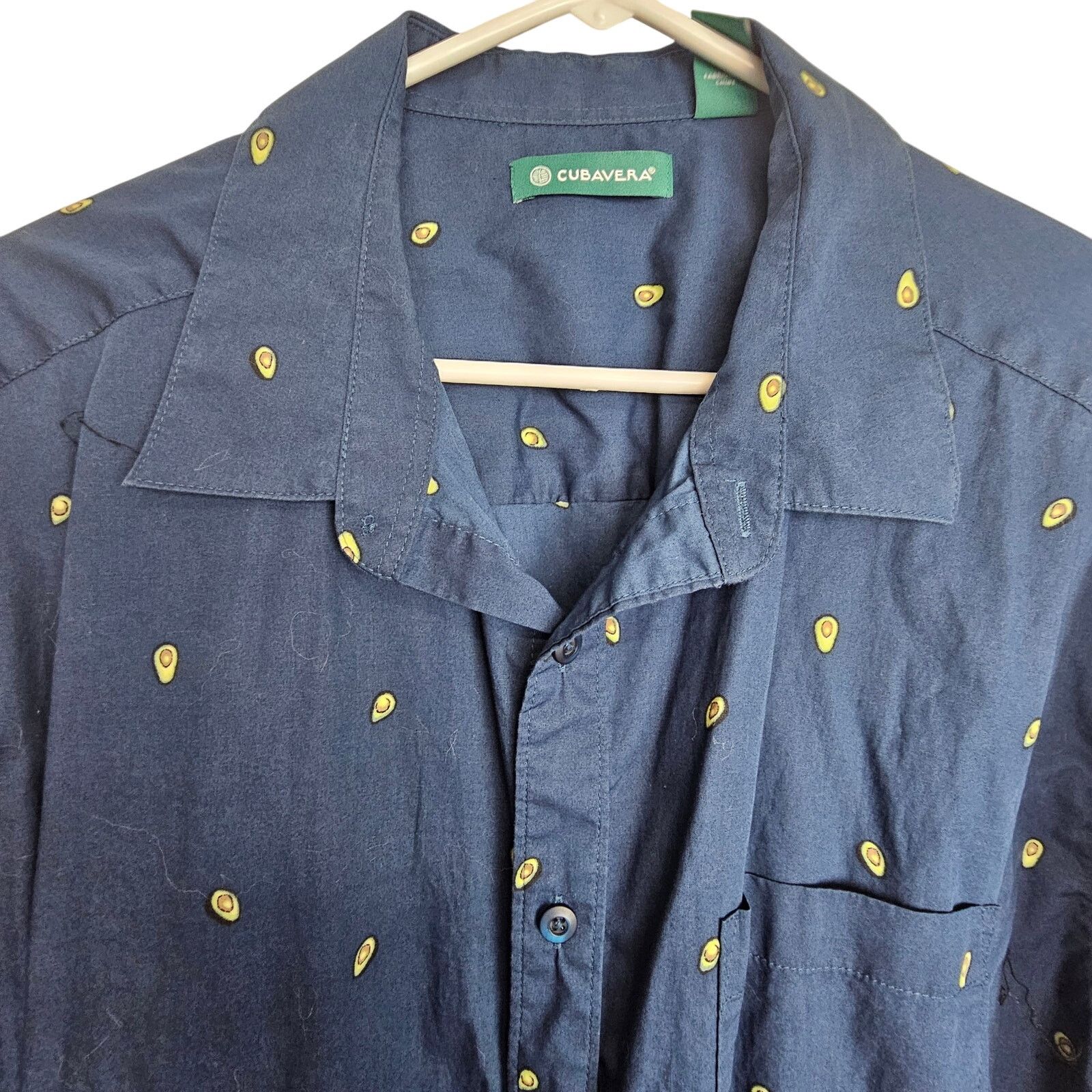 Cubavera Cubavera Mens Avocado Print Button Shirt 2XL Resortwear Size US XXL / EU 58 / 5 - 2 Thumbnail