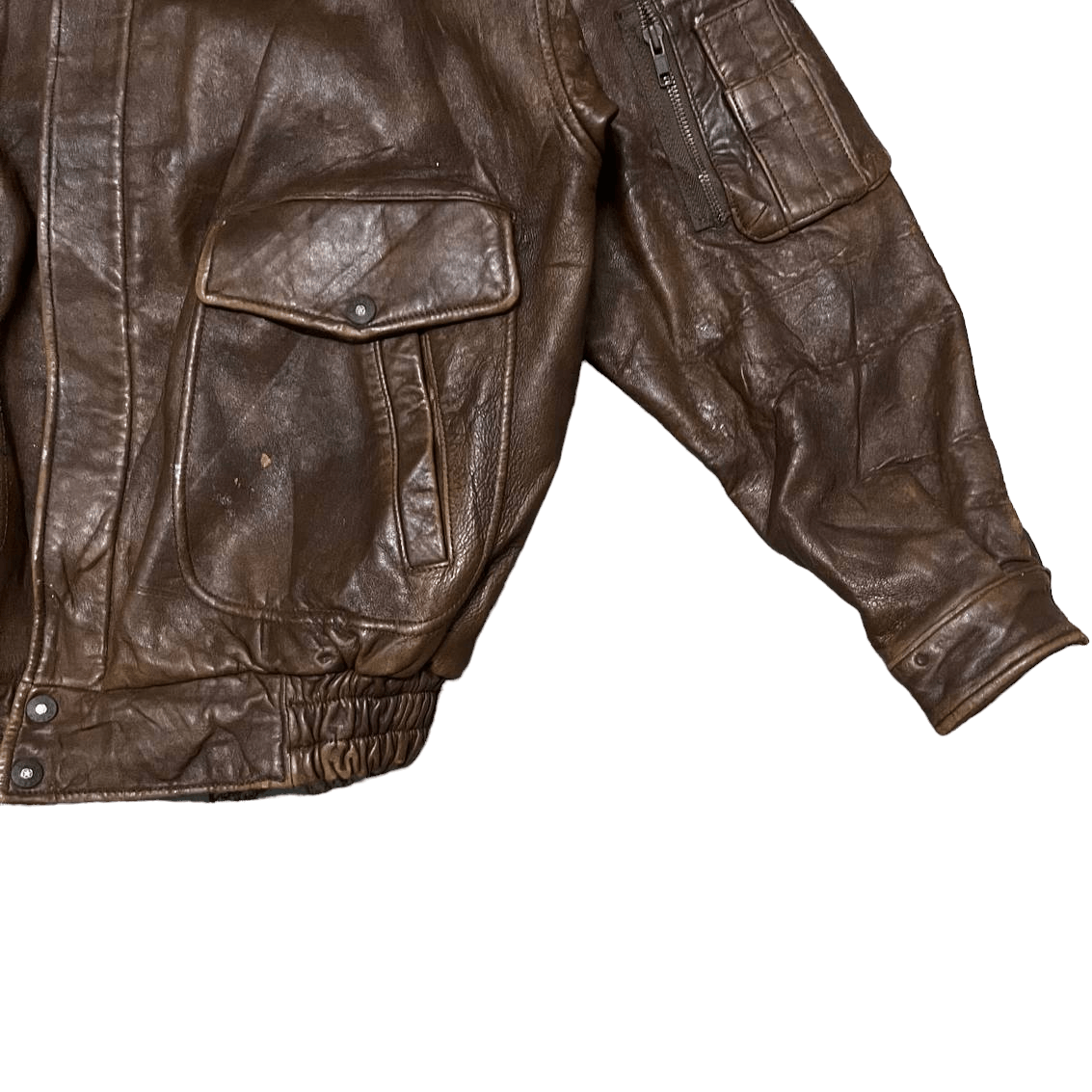 Leather Vintage Luis Alvear Flight Bomber Sheepskin Leather Jacket Size US M / EU 48-50 / 2 - 4 Thumbnail