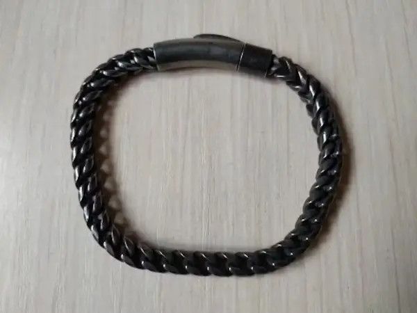 Vintage Black Stainless Steel Mesh Bracelets For Men Size ONE SIZE - 3 Thumbnail