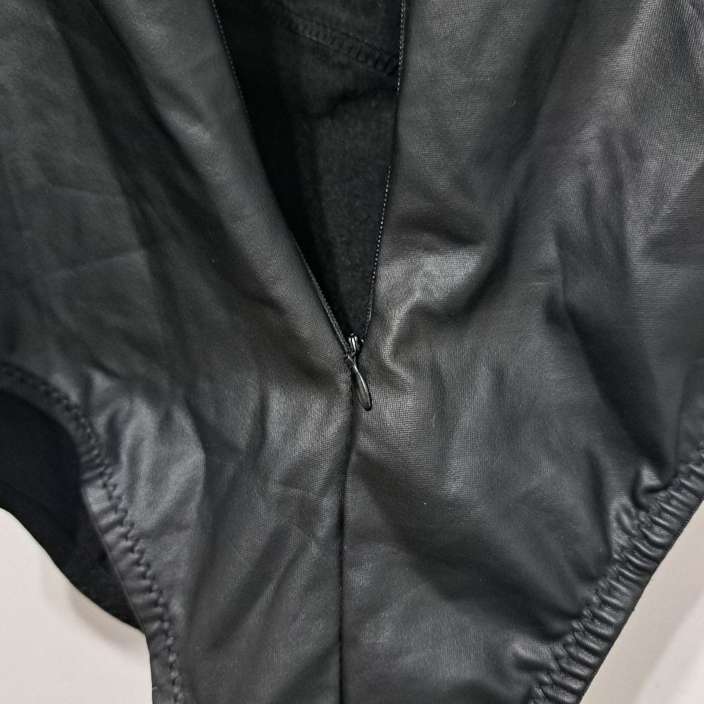 Other Spirit Bodysuit Pleather Sexy Sheer Lace Cup Small Black NWT Size S / US 4 / IT 40 - 10 Thumbnail
