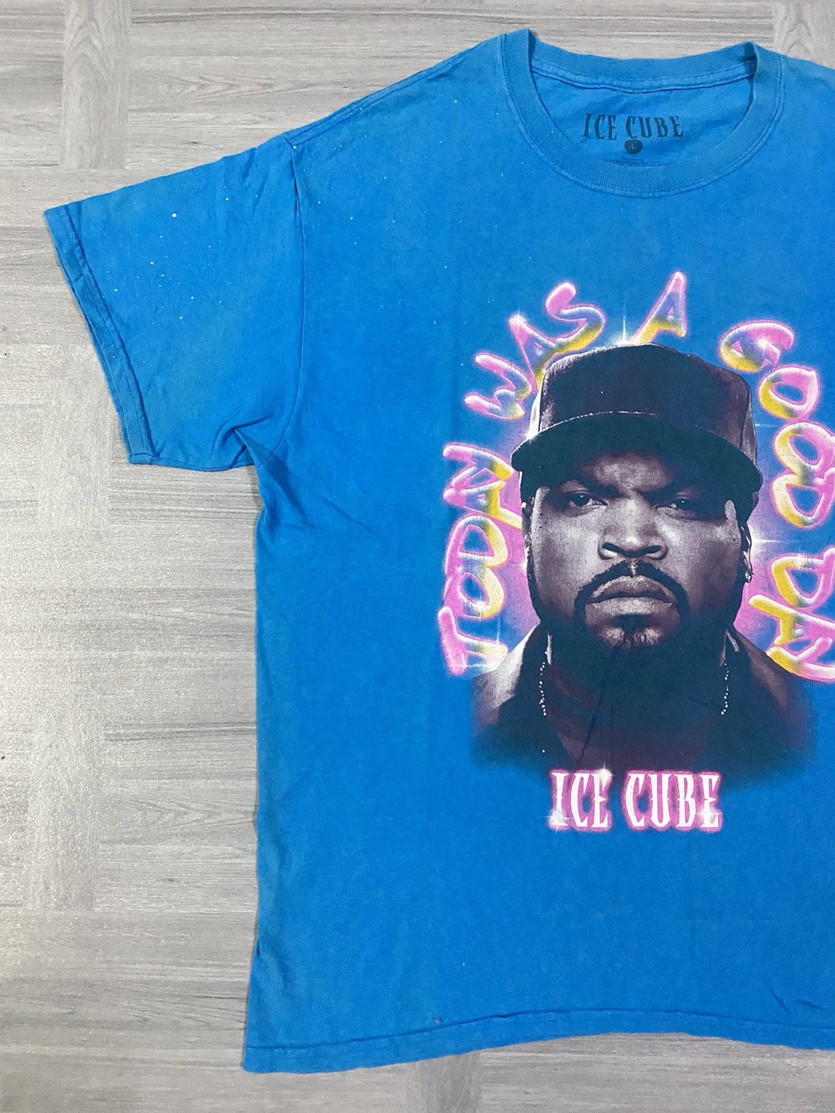 Band Tees Aqua Blue Graffiti Ice Cube Tee Size US L / EU 52-54 / 3 - 5 Thumbnail