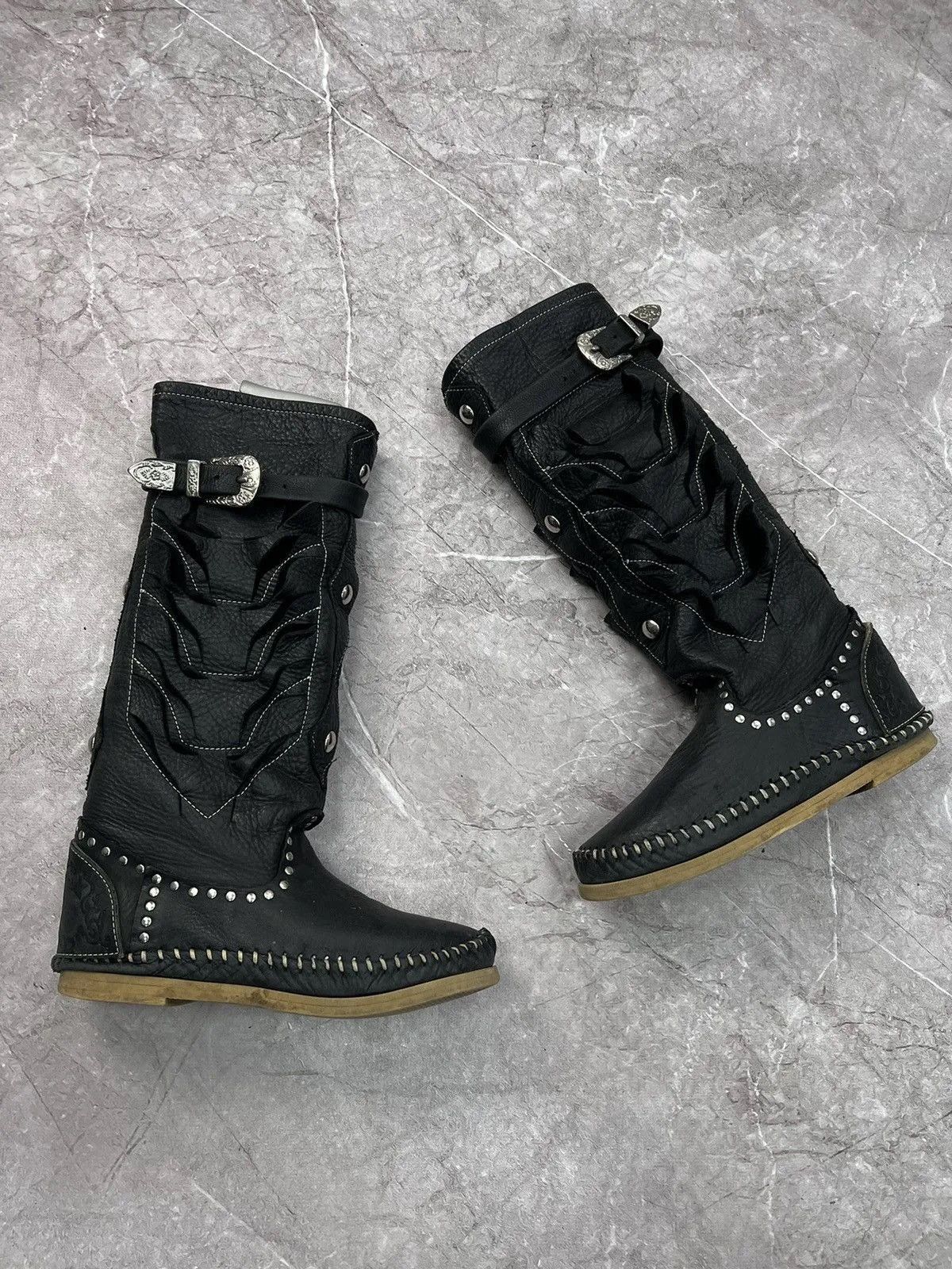 A.S.98 Vintage japanese high western boots shoes rare y2k Size US 7 / IT 37 - 1 Thumbnail