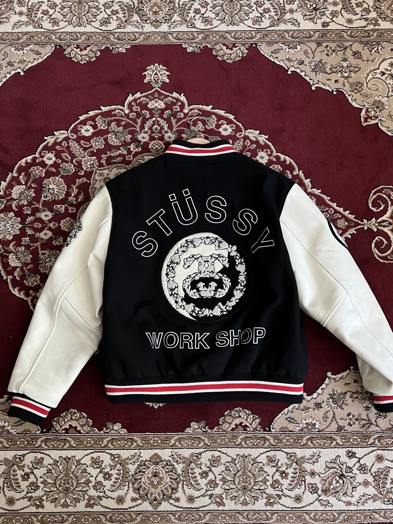 DENIM TEARS × Our Legacy × Stussy 2021 Stüssy x Our Legacy x Denim Tears Varsity Jacket Size US L / EU 52-54 / 3 - 2 Thumbnail