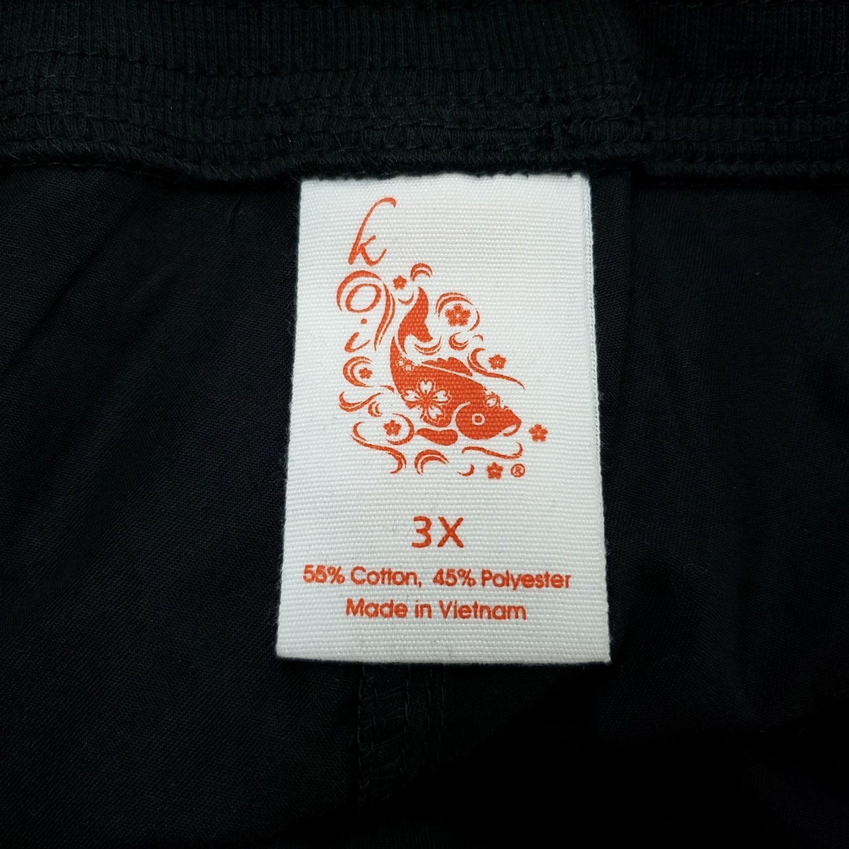 Koio Koi Womens Morgan Scrub Pants 3X Black - Solid Cotton Blend, 30" Inseam, Waist 22", Rise 13" - New with Tags, V2 Size 40" / US 18 - 6 Thumbnail