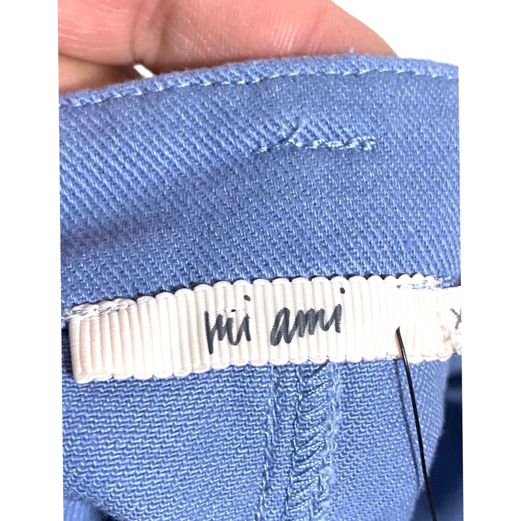 Vintage VINTAGE Francescas Mi Ami Skirt Blue Basic Twill Womens XS Cotton Tie Waist Belt NWT Size 26" / US 2 / IT 38 - 5 Thumbnail