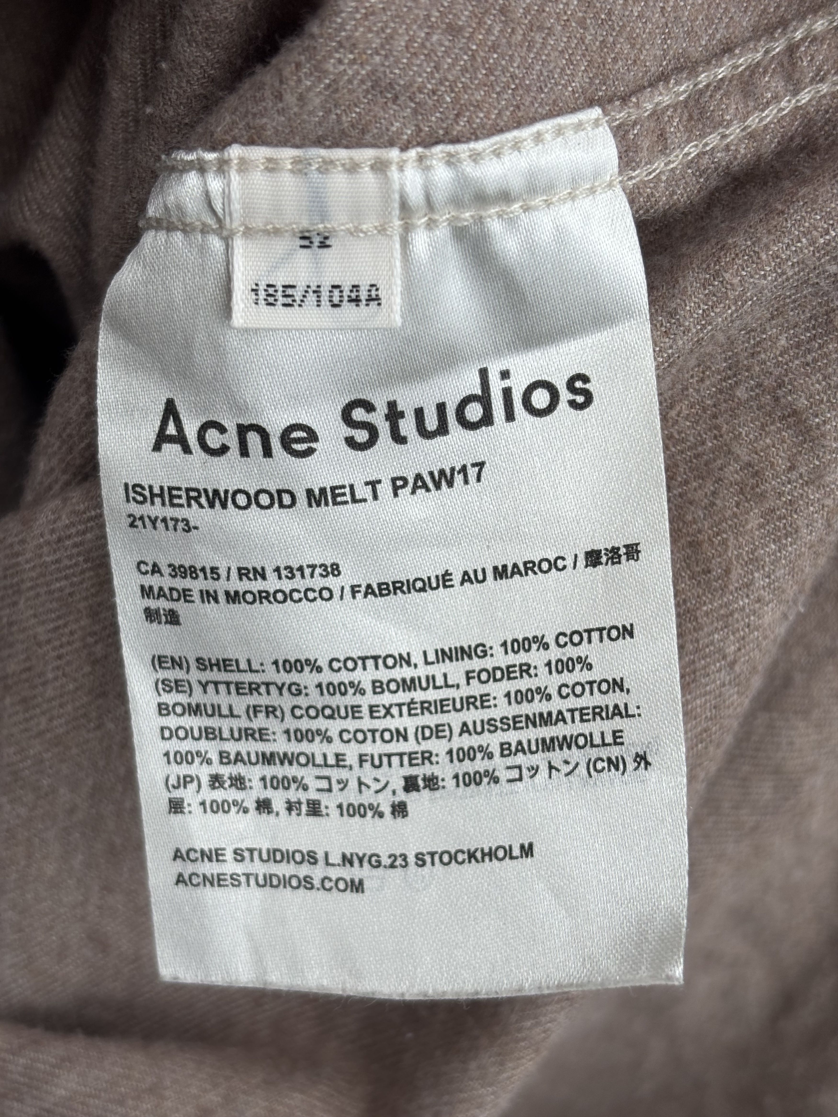 Acne Studios × Vintage Acne Studios Isherwood Melt Beige Cotton Shirt Size US L / EU 52-54 / 3 - 3 Thumbnail