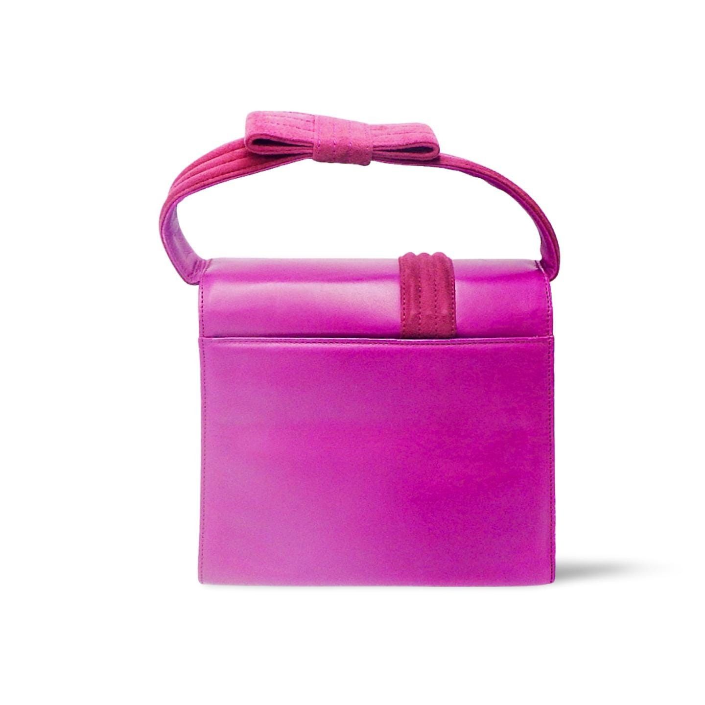Versace Vintage Gianni Versace pink smooth and suede leather handbag Size ONE SIZE - 2 Thumbnail