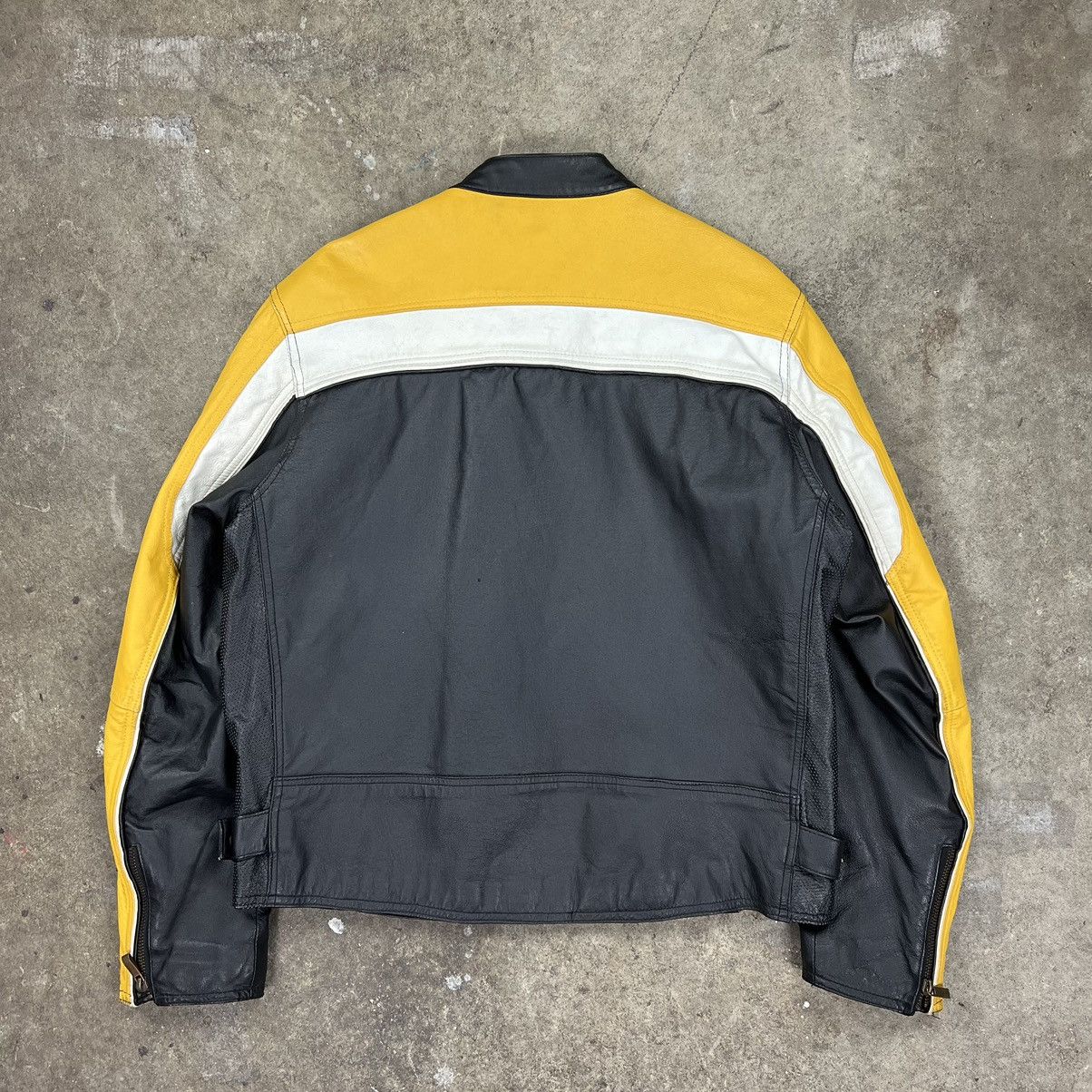 Vintage × Wilsons Leather Black and Yellow Wilson’s Leather Jacket Size US L / EU 52-54 / 3 - 3 Thumbnail