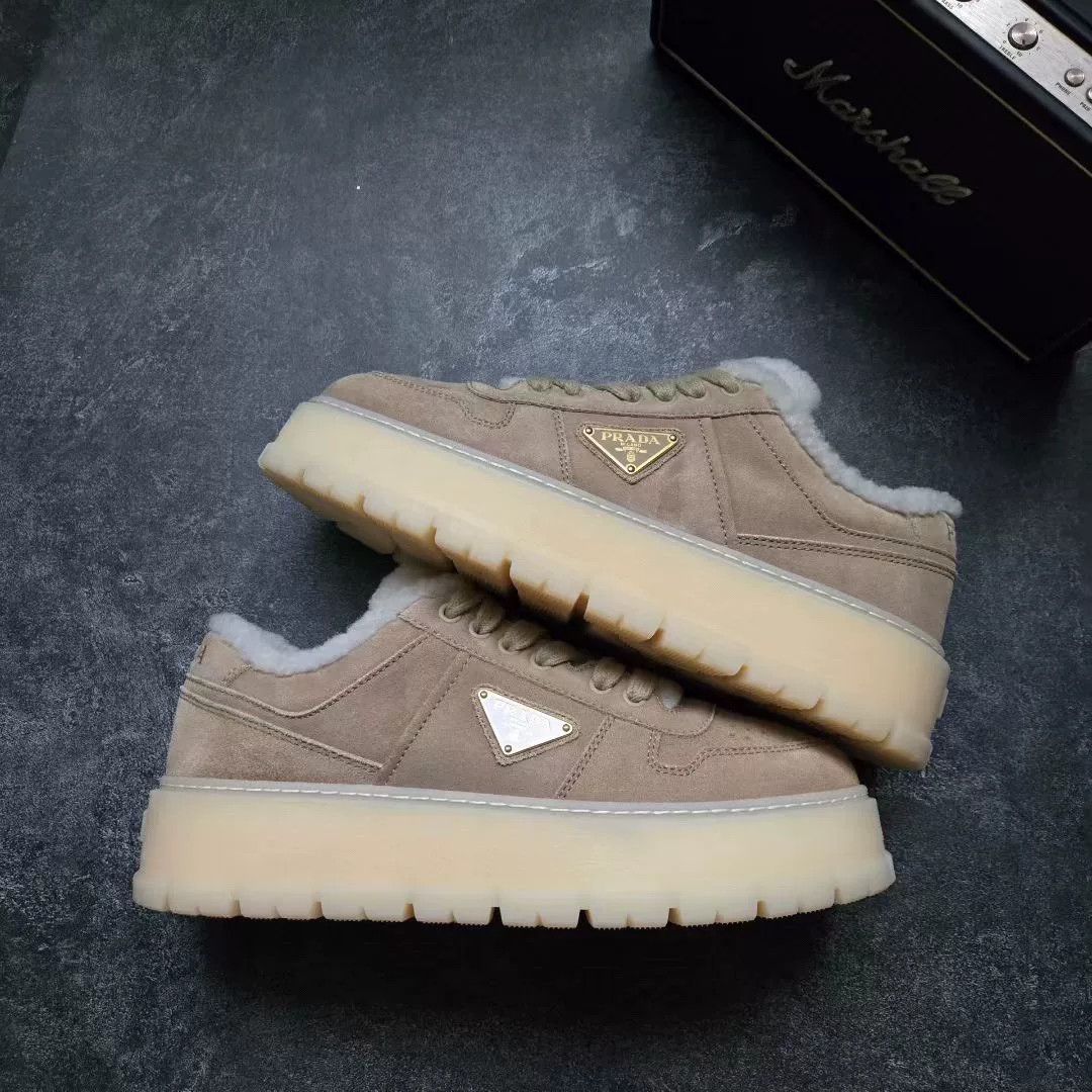 Prada Prada Suede Wool Brown Lowtop Sneakers 41 Men Size US 8.5 / EU 41-42 - 1 Thumbnail