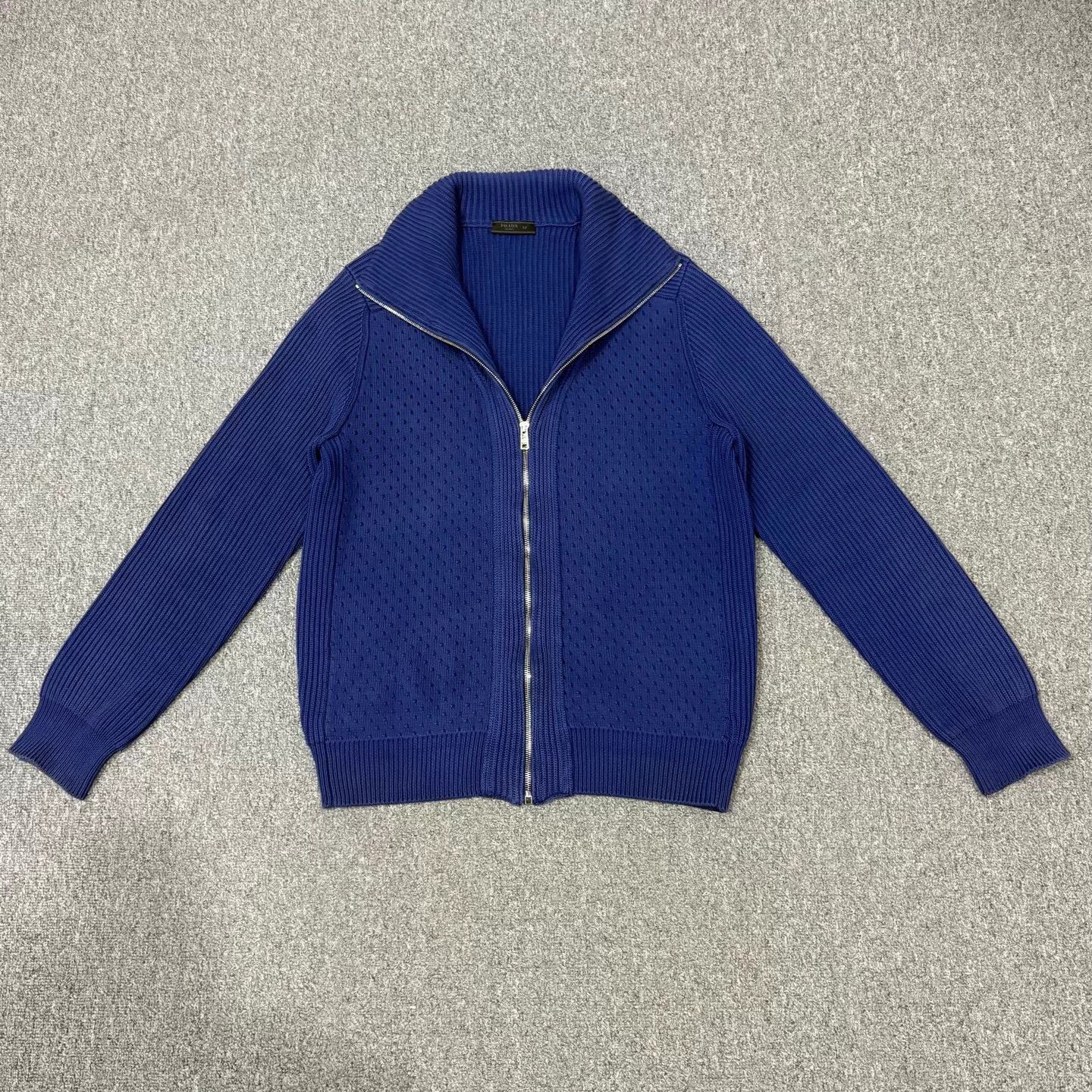 Prada Prada blue wool zip jacket 52 99 new Size US L / EU 52-54 / 3 - 1 Thumbnail