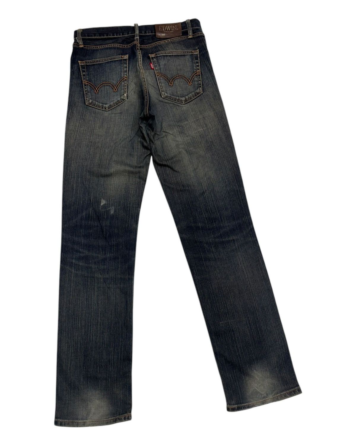 Edwin VINTAGE EDWIN MADE IN JAPAN LOT 503 RUSTY DISTRESSED DENIM Size US 31 - 4 Thumbnail