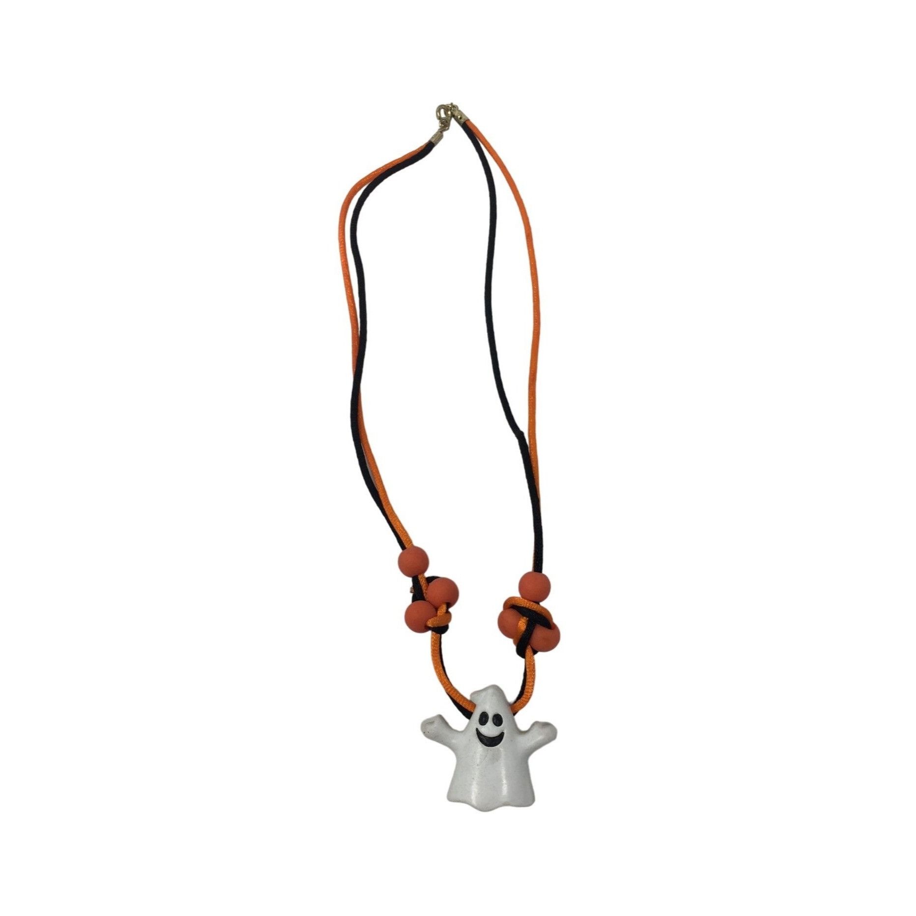 Other Applause Inc. Halloween Ghost Necklace (Orange, Black, White Size ONE SIZE - 1 Thumbnail