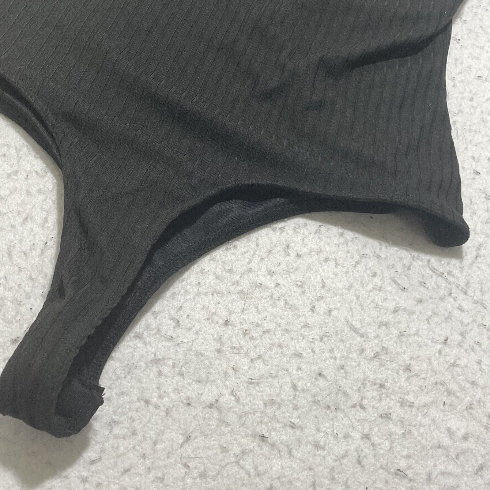 Other 21 Saints Large Black V-Neck One Piece Bodysuit Ribbed Size L / US 10 / IT 46 - 13 Thumbnail