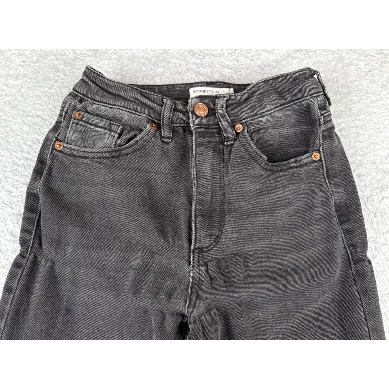 Garage GARAGE Jeans Womens 00 Black Flared Mid Rise Cotton Blend 23x30 Regular 5-Pocket Design Denim Stretch Casual American, Classic, Designer Womens Jeans Size 24" / US 00 / IT 34 - 4 Thumbnail