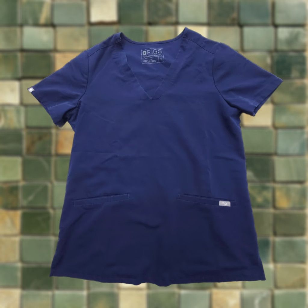 Vintage FIGS Casma Three Pocket Scrub Top Womens Small Blue Shirt Nursing Medical Size S / US 4 / IT 40 - 1 Thumbnail
