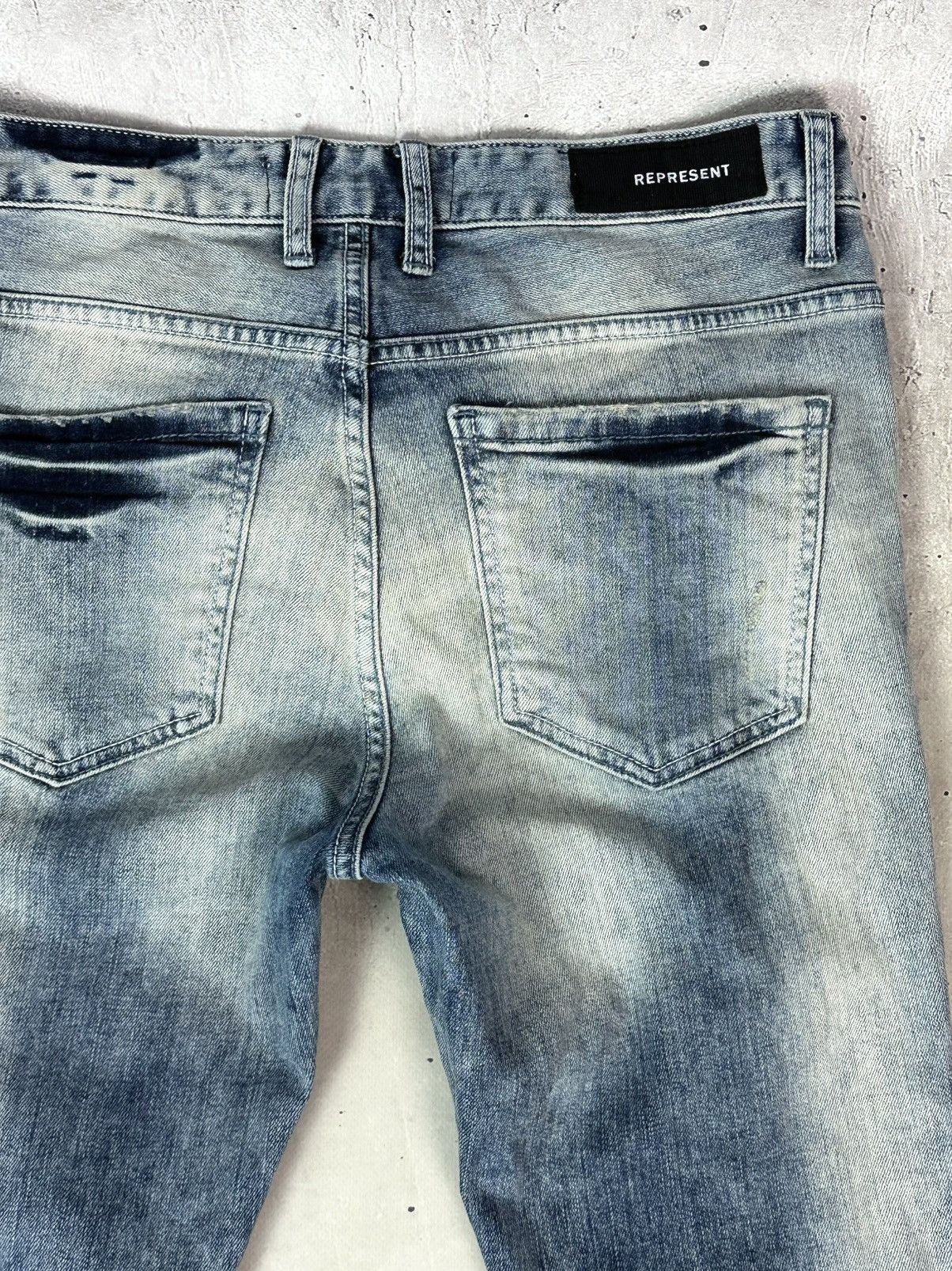 Represent Clo. Represent Essential Random Blue Distressed Washed Jeans Size US 30 / EU 46 - 11 Thumbnail