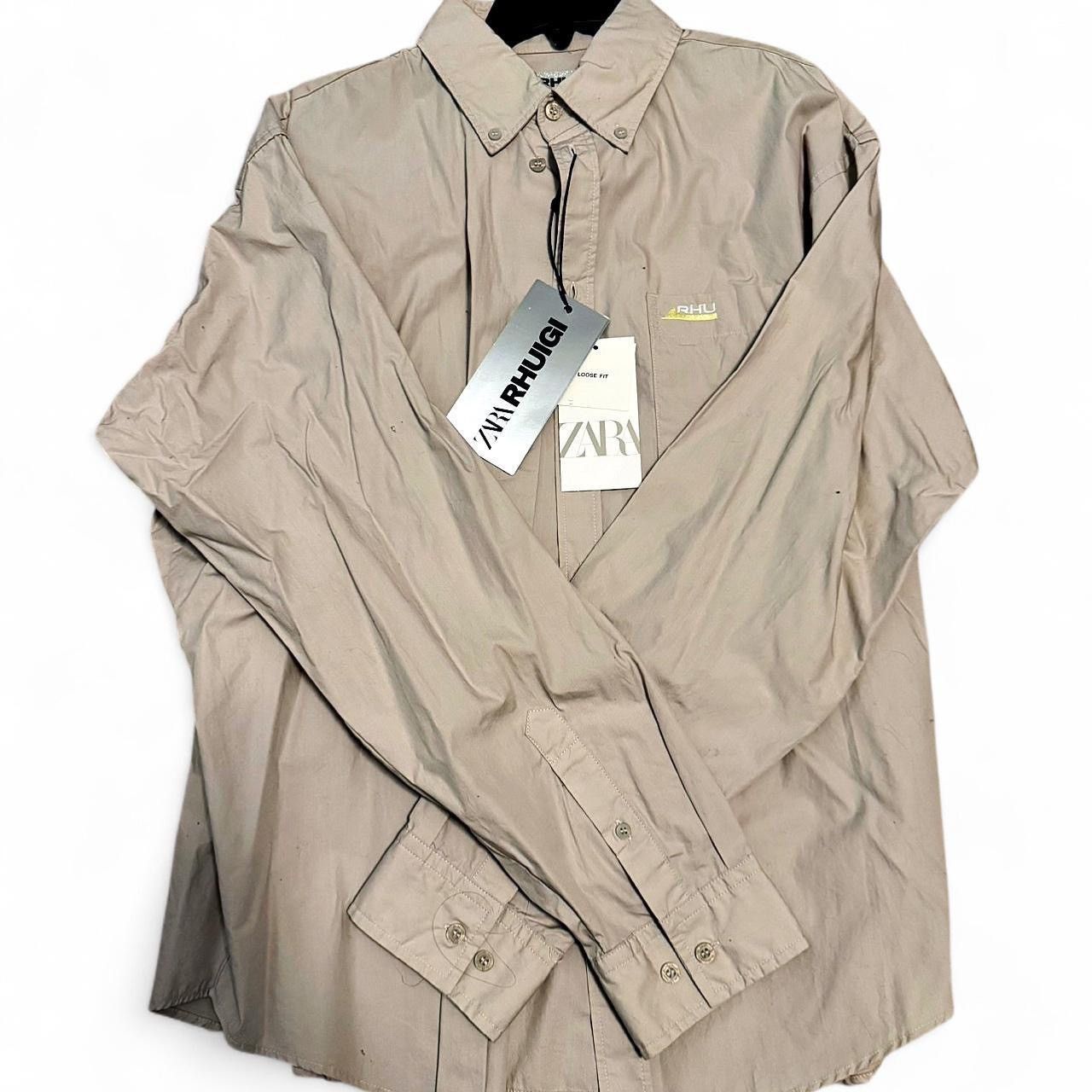 Rhude × Zara Zara x Rhuigi Beige Button Up Shirt Size US M / EU 48-50 / 2 - 1 Thumbnail