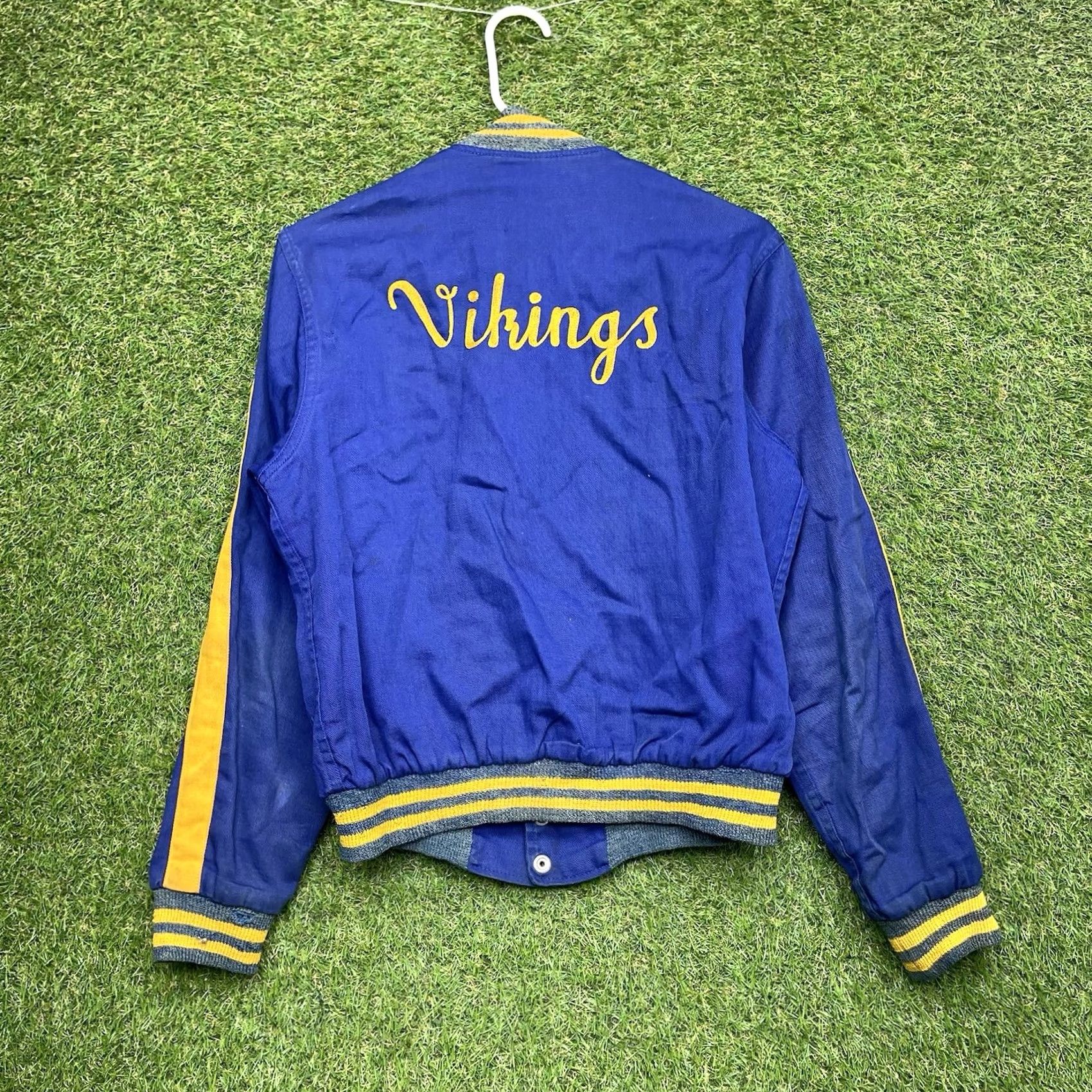 Vintage VINTAGE Joe Charles Sport Shop Chain Stitch Jacket Mens S Blue Gabardine Lined 1940s 50s Varsity College School Sports 40s Mens Size US S / EU 44-46 / 1 - 2 Thumbnail