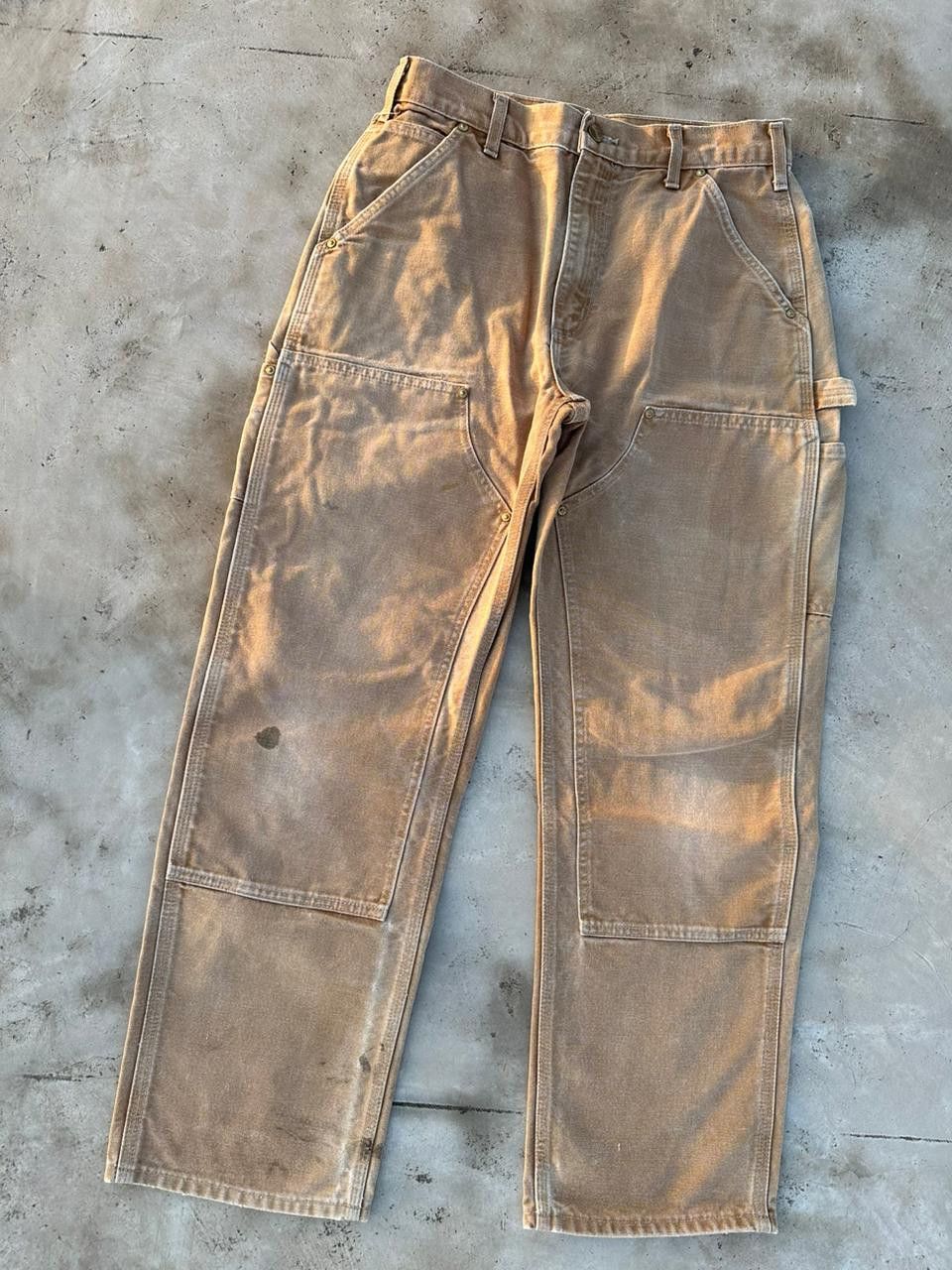 image of Carhartt Double Knee Workwear Pants B01 Brn in Tan, Men's (Size 30)