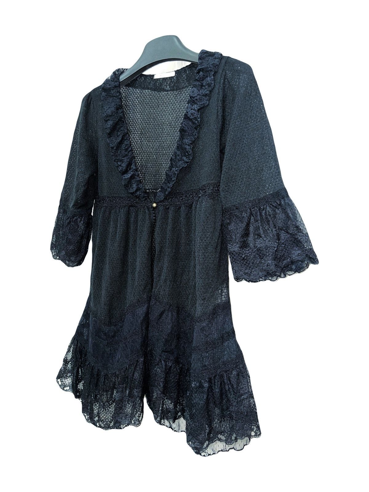 LIZ LISA Axes Femme black lace mesh cardigan 🖤🥀 Size ONE SIZE - 2 Thumbnail