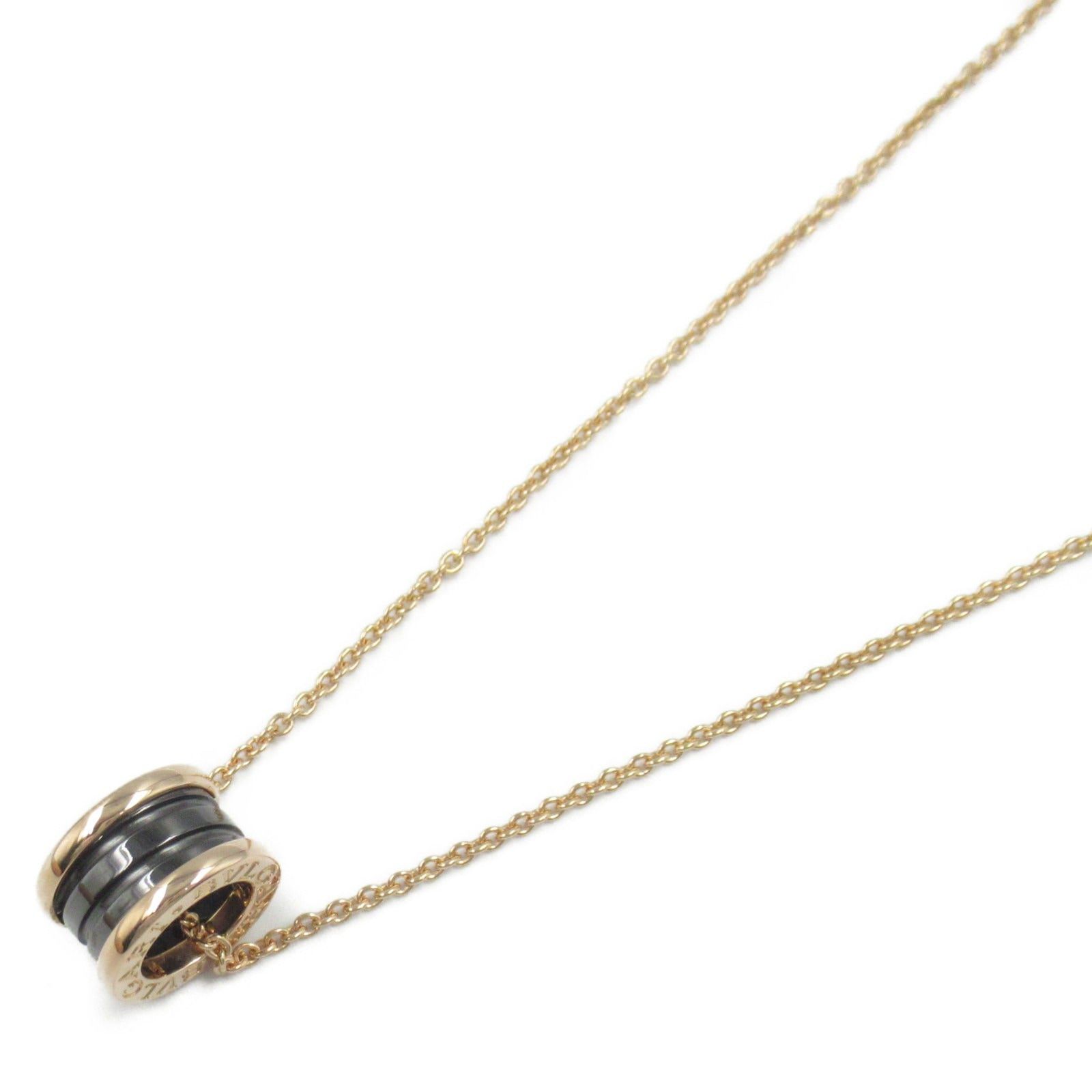 Bvlgari B Zero One Necklace Ceramic K18Pg (Pink Gold) Black Gold