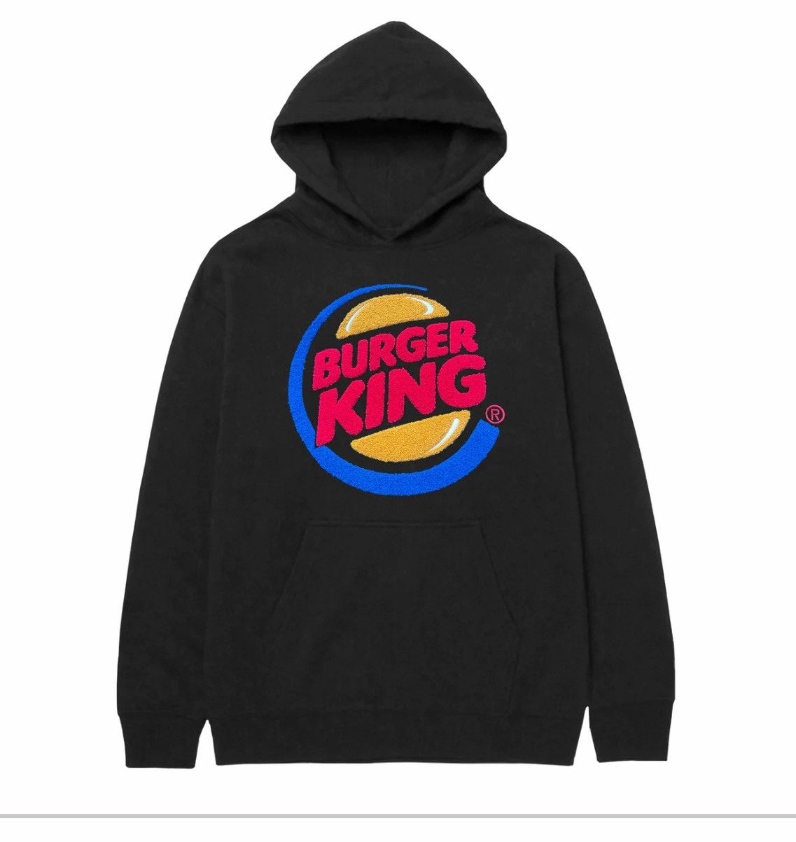 Image of Imran Potato Whopper Hoodie Burger King Hoodie in Black, Men's (Size 2XL)