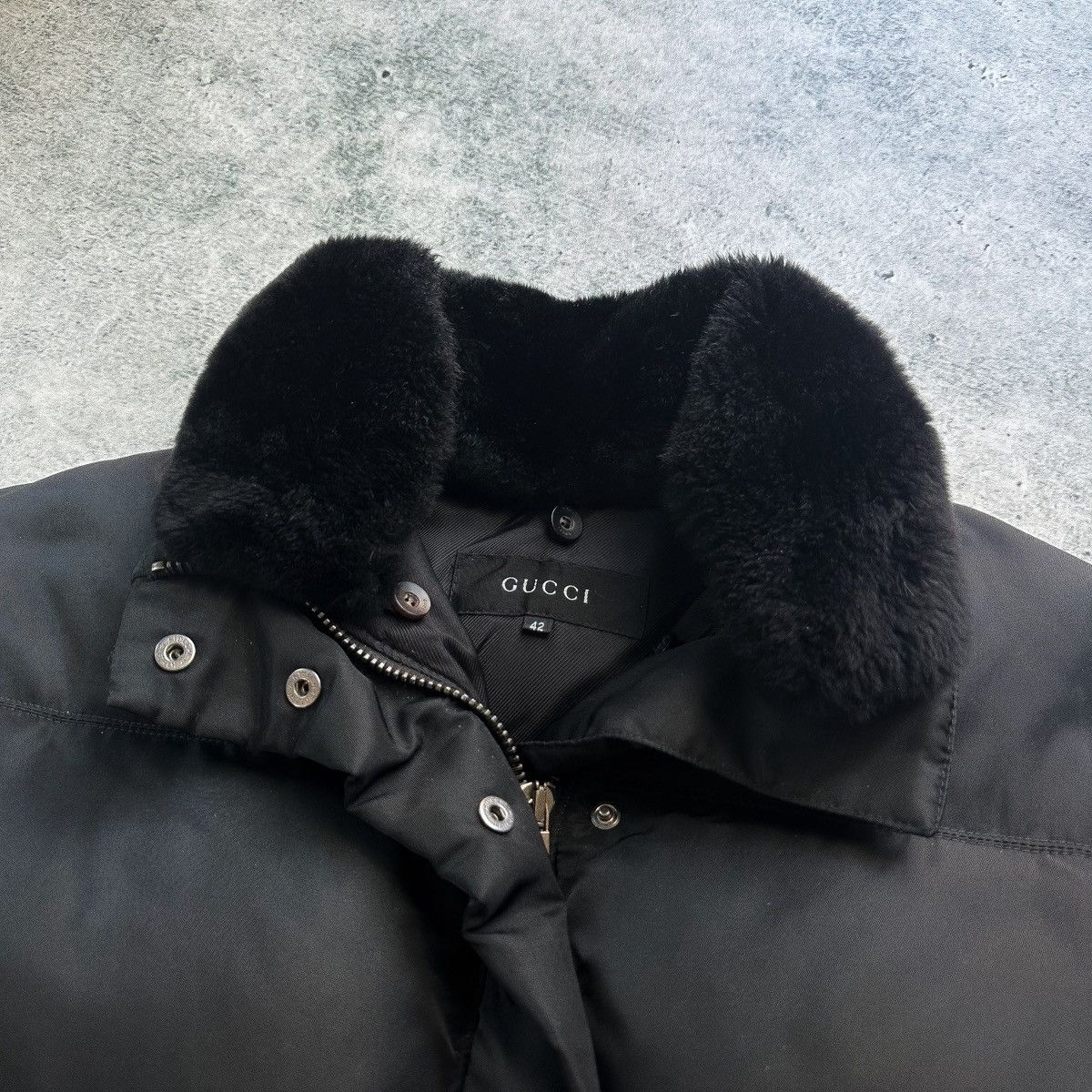 Gucci 1998 Gucci Tom Ford Era Fur Collar Down Jacket Size US L / EU 52-54 / 3 - 3 Thumbnail