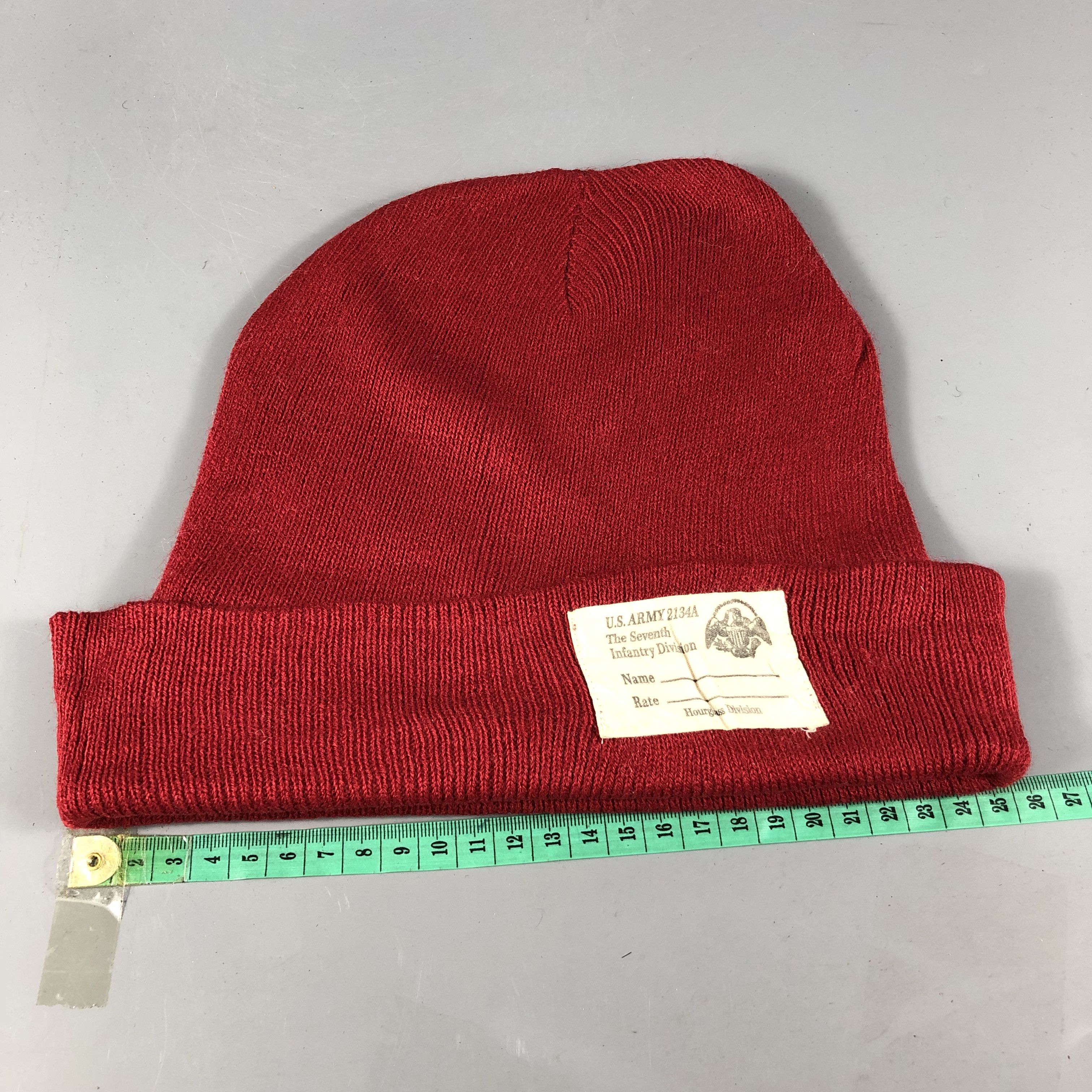Vintage U.S Army 2134A Hourglass Division Beanie Snowcap B793 Size ONE SIZE - 3 Thumbnail