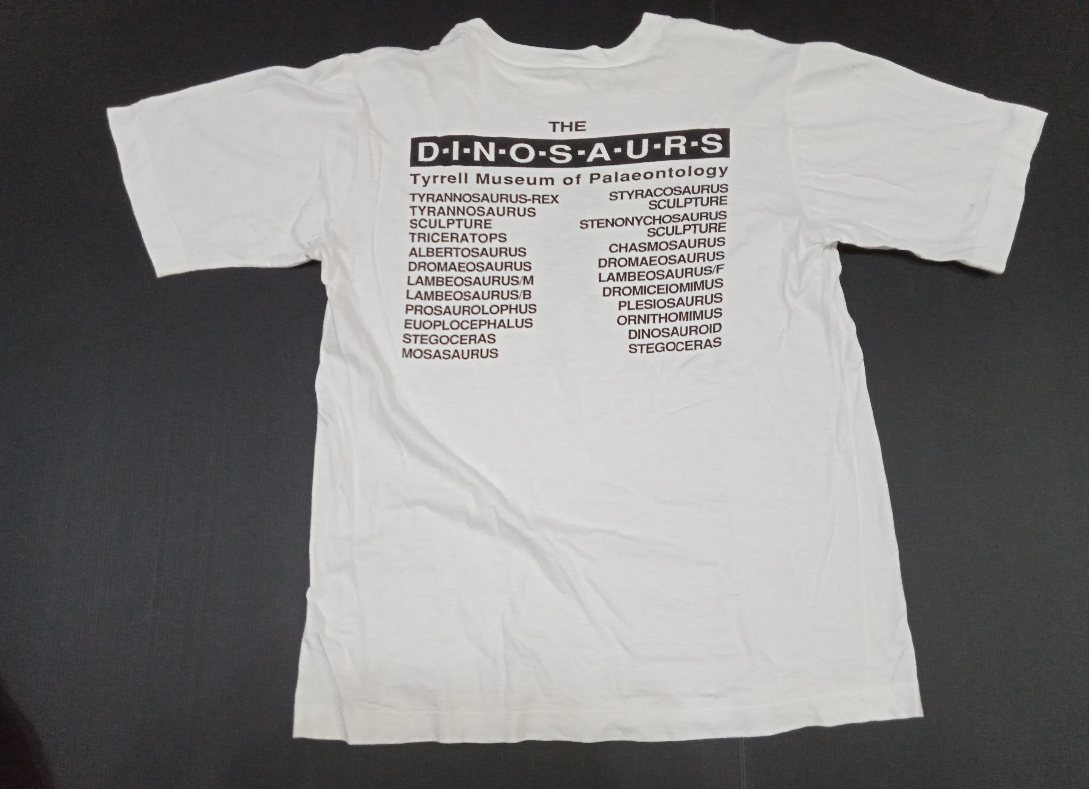 Vintage Vintage 90s Tyrrell Museum of Palaeontology Dinosaur T Shirt Size US M / EU 48-50 / 2 - 2 Thumbnail