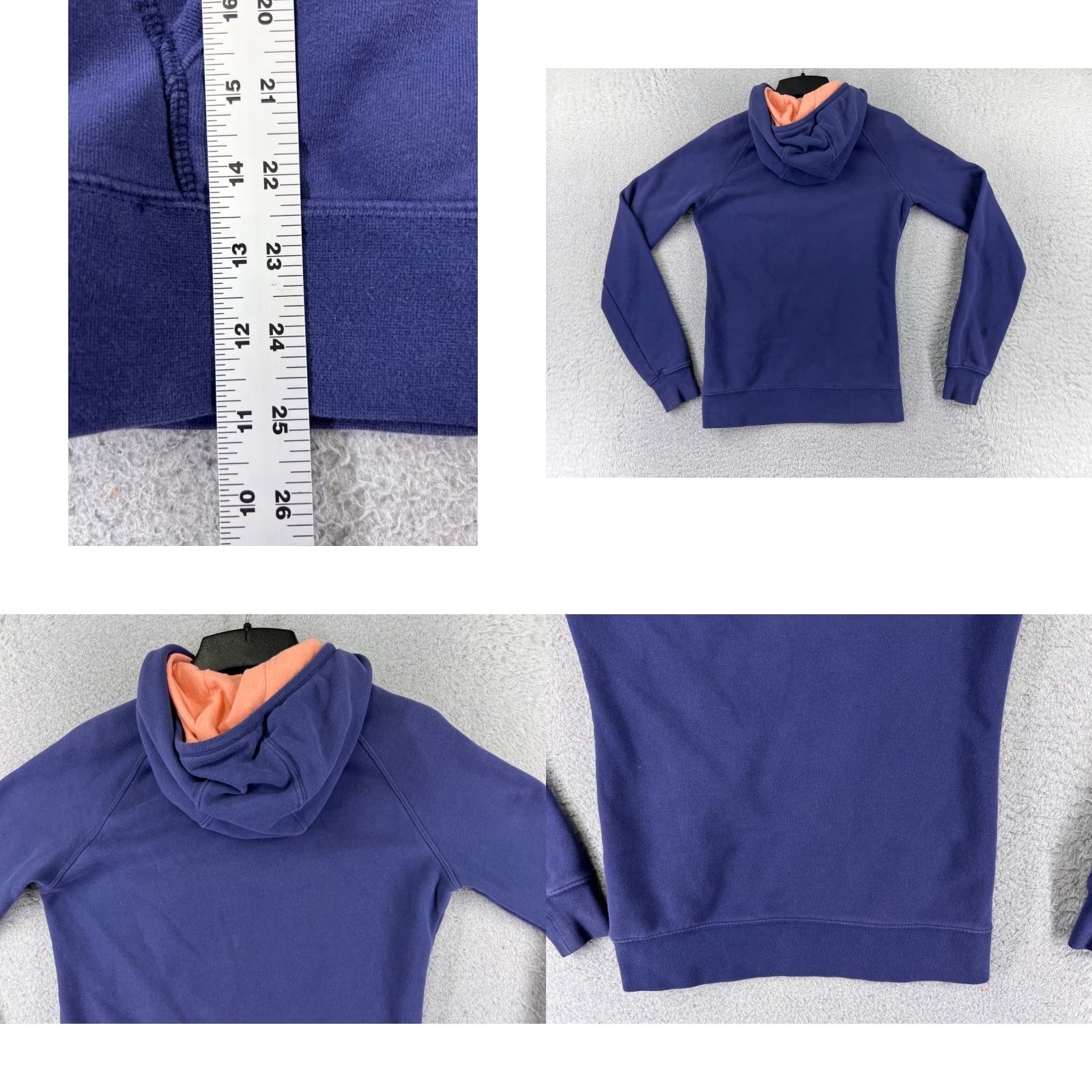 The North Face The North Face Pullover Hoodie Womens Small Purple Peach Floral Logo Sweatshirt Cotton Blend Shirt Size S / US 4 / IT 40 - 9 Thumbnail