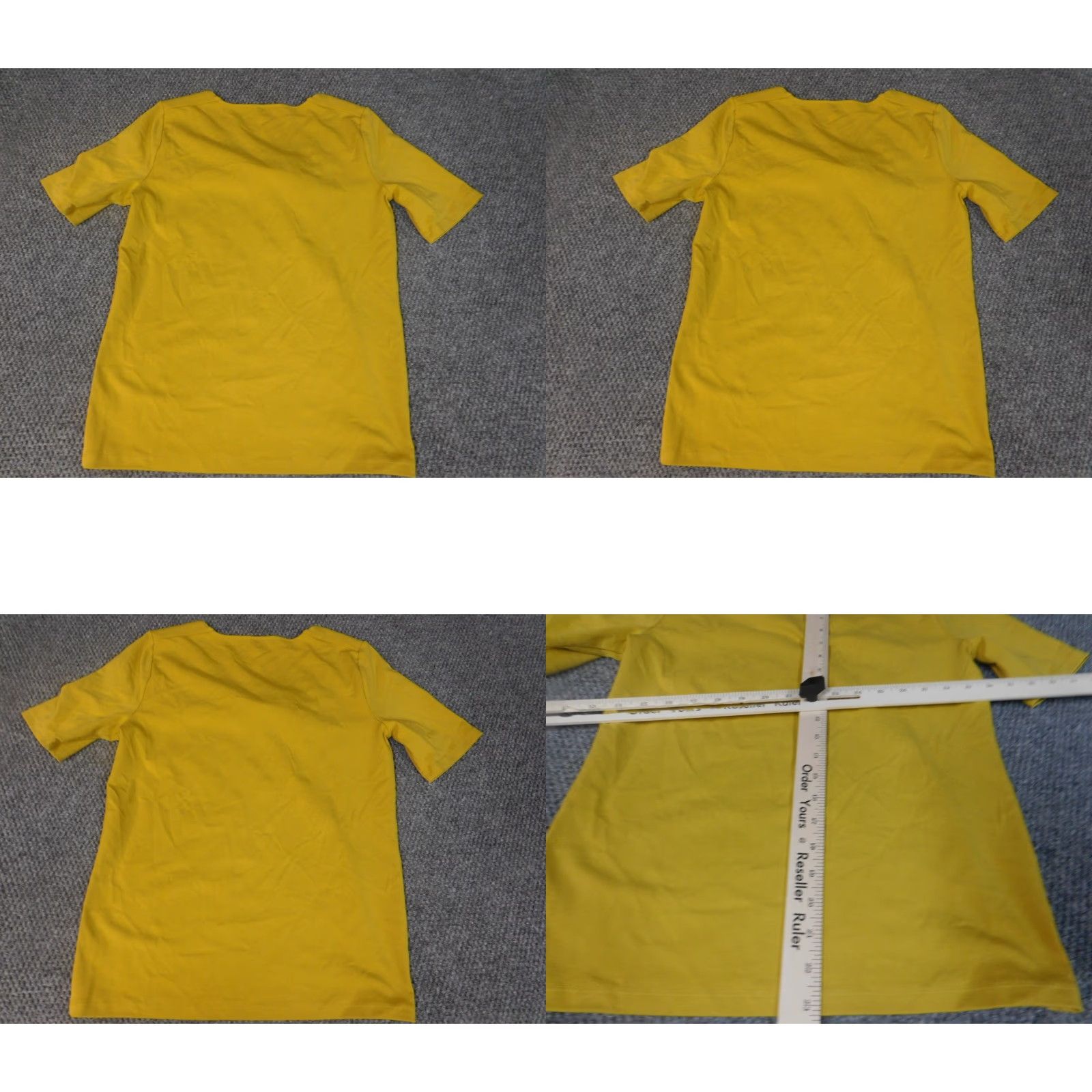 Ann Taylor Ann Taylor Loft Blouse Women M Yellow Round Neck Short Sleeve Pullover Cotton Stretch Casual Regular Clothing Size M / US 6-8 / IT 42-44 - 8 Thumbnail