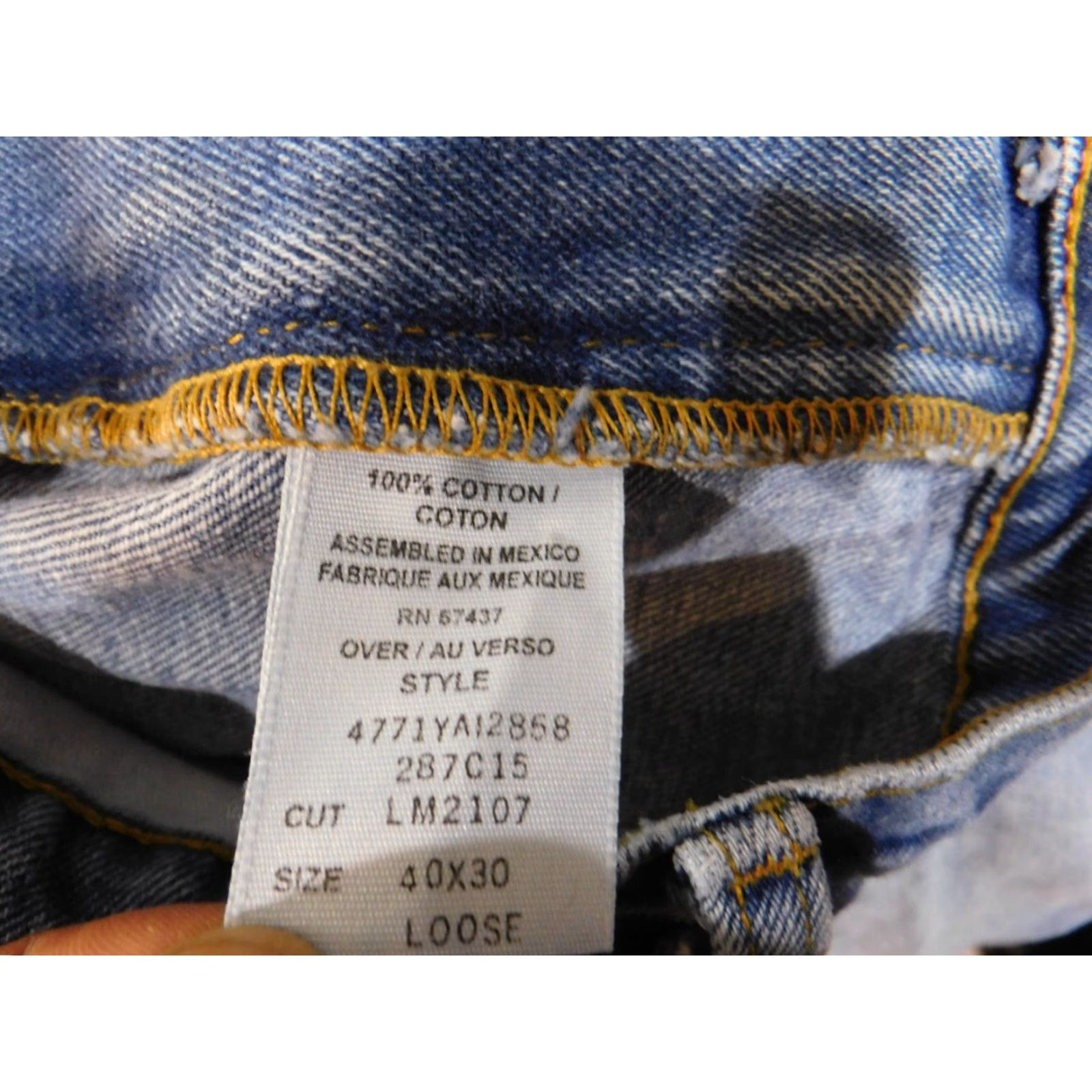 Polo Ralph Lauren Polo Ralph Lauren Jeans Men 40X30 Blue Relaxed Straight Denim 90s Vintage Style Size US L / EU 52-54 / 3 - 6 Thumbnail
