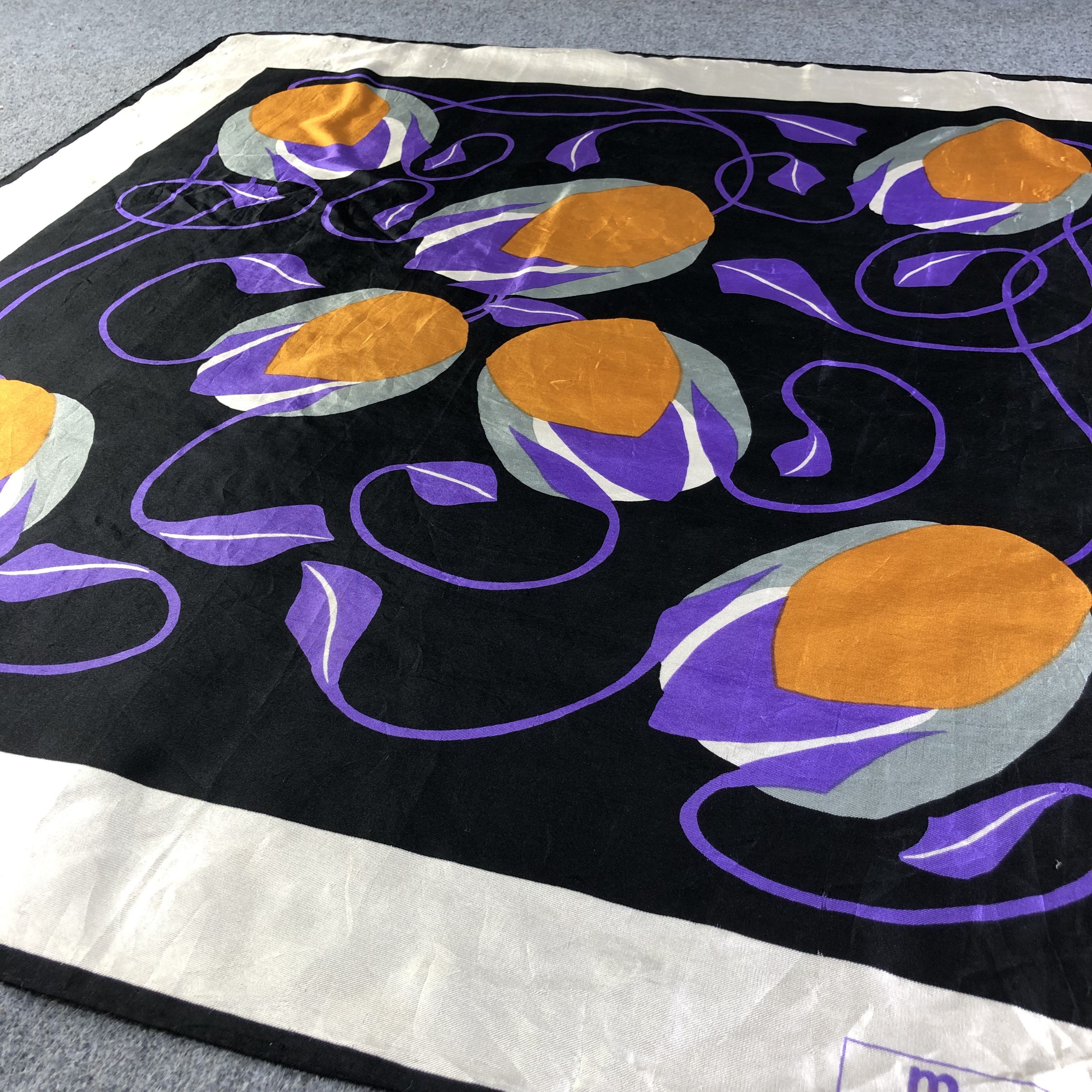 Vintage Miss Paris Luxury Floral Silk Scarf M956 Size ONE SIZE - 2 Thumbnail